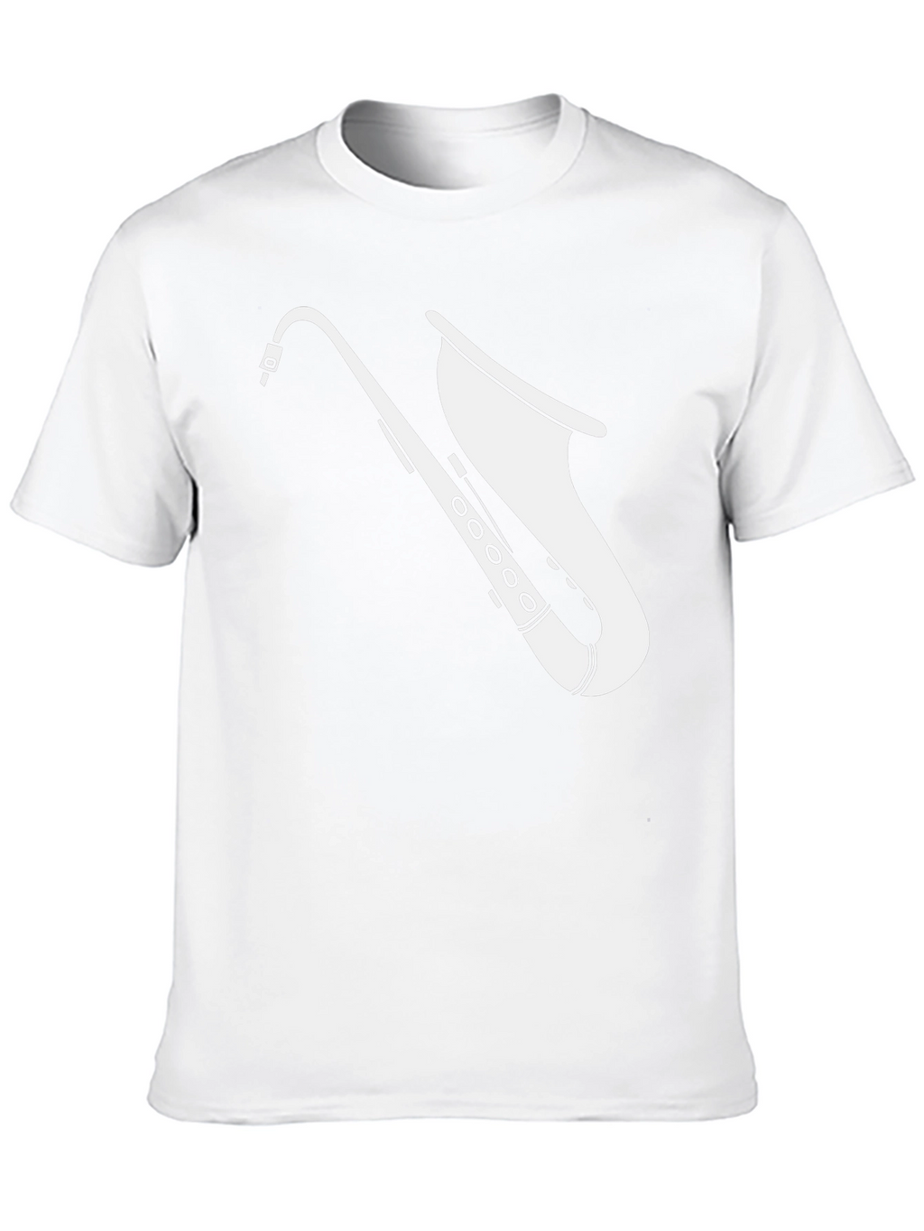 Cool Saxophone Graphic Tee - Black Cotton T-Shirt