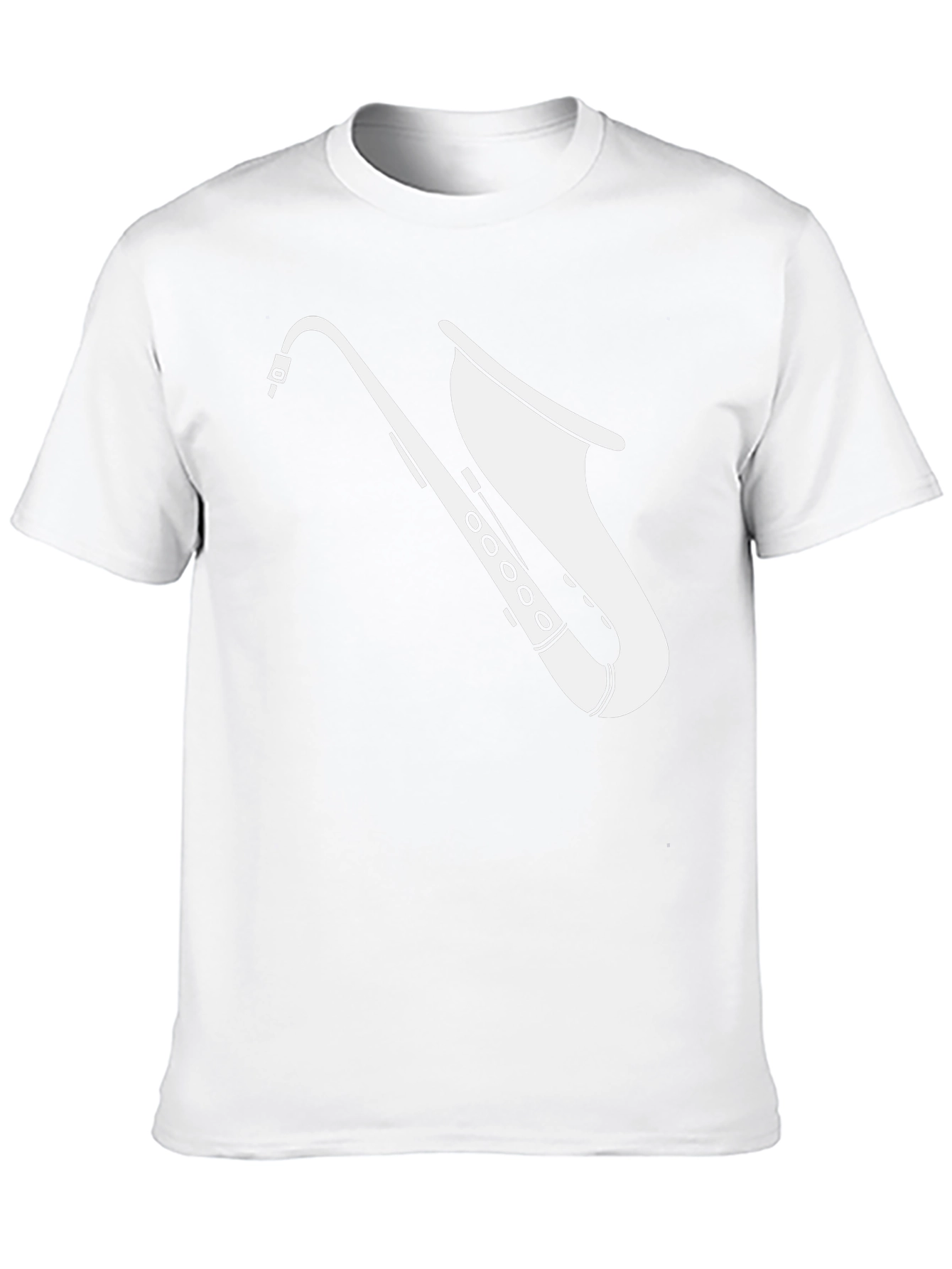 Cool Saxophone Graphic Tee - Black Cotton T-Shirt