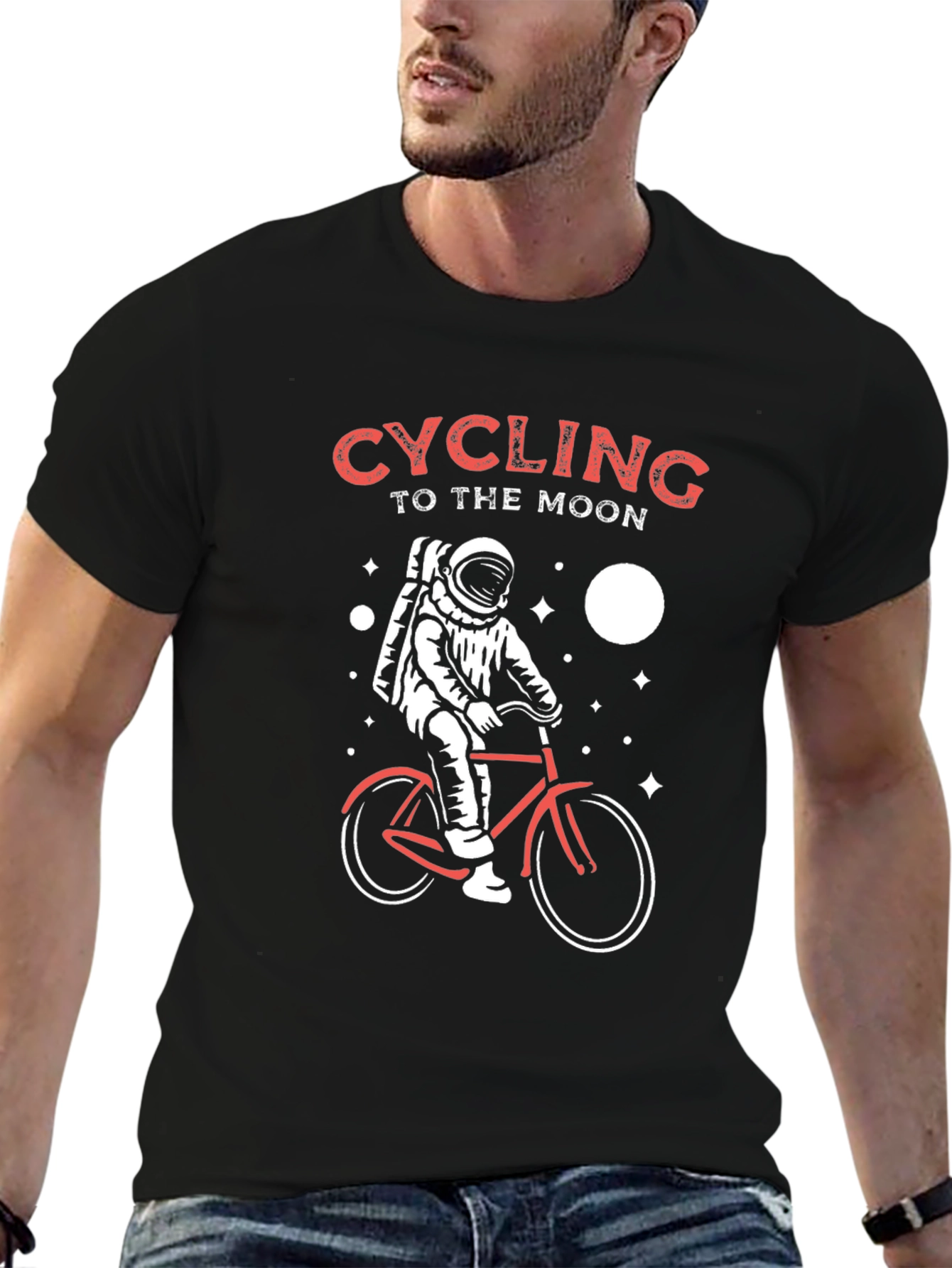 Cycling to the Moon Graphic T-Shirt