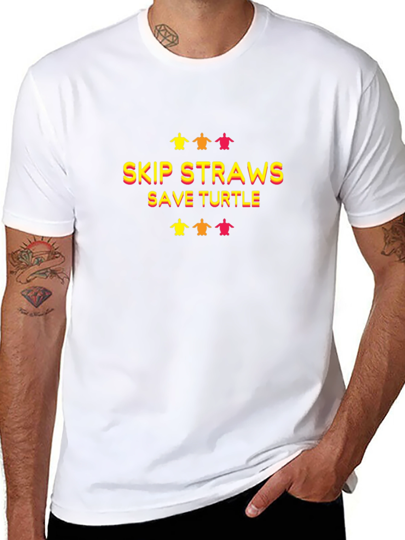 Skip Straws Save Turtles Graphic Tee