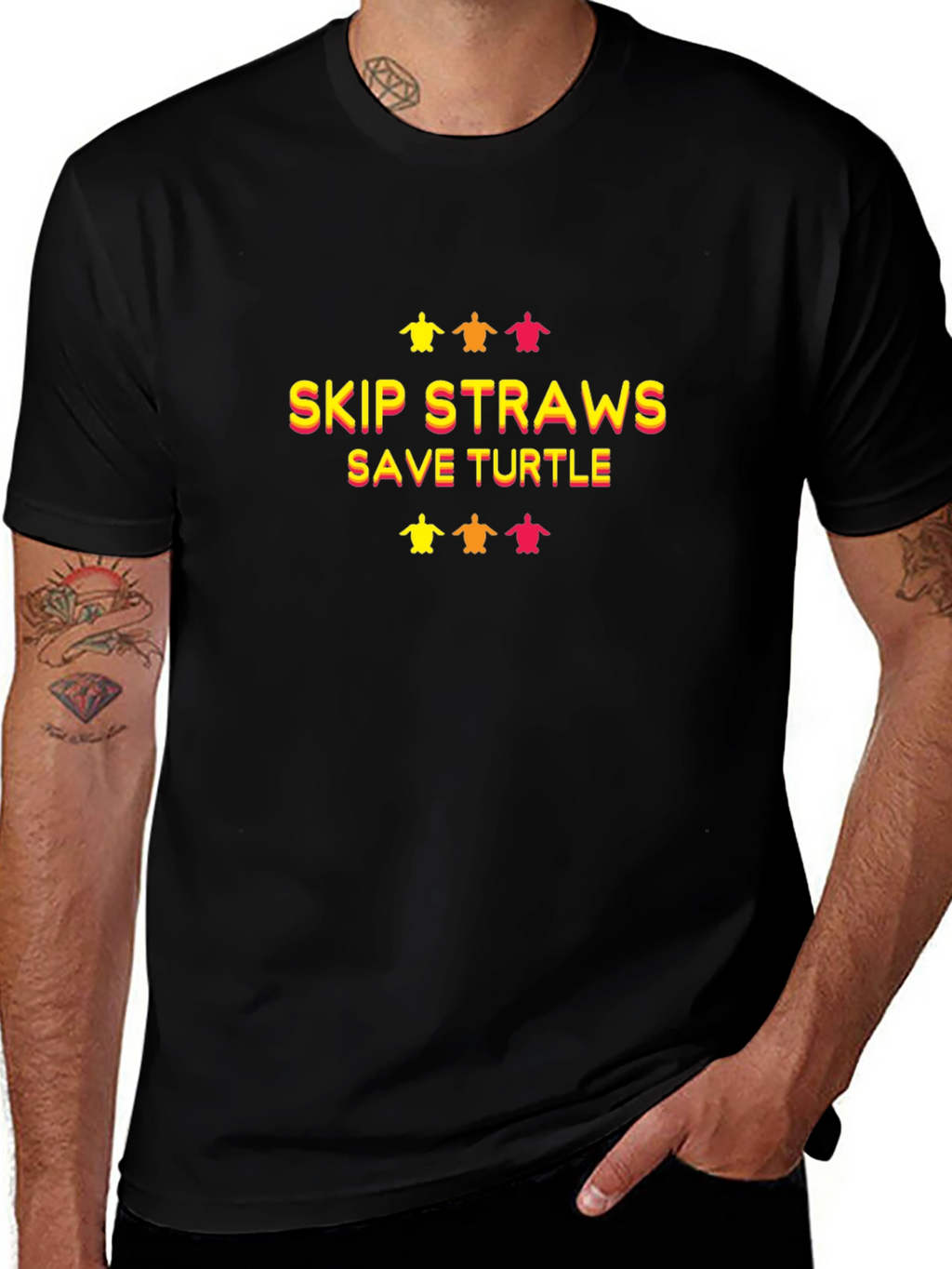 Skip Straws Save Turtles Graphic Tee