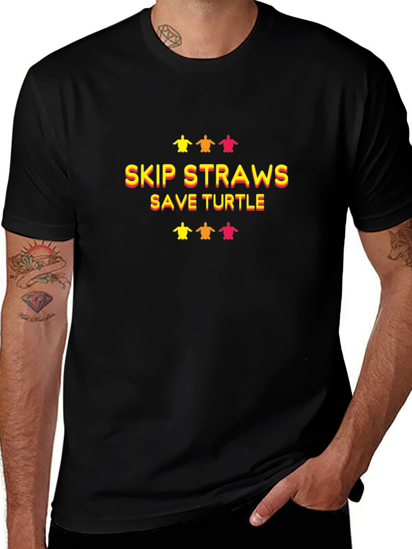 Skip Straws Save Turtles Graphic Tee