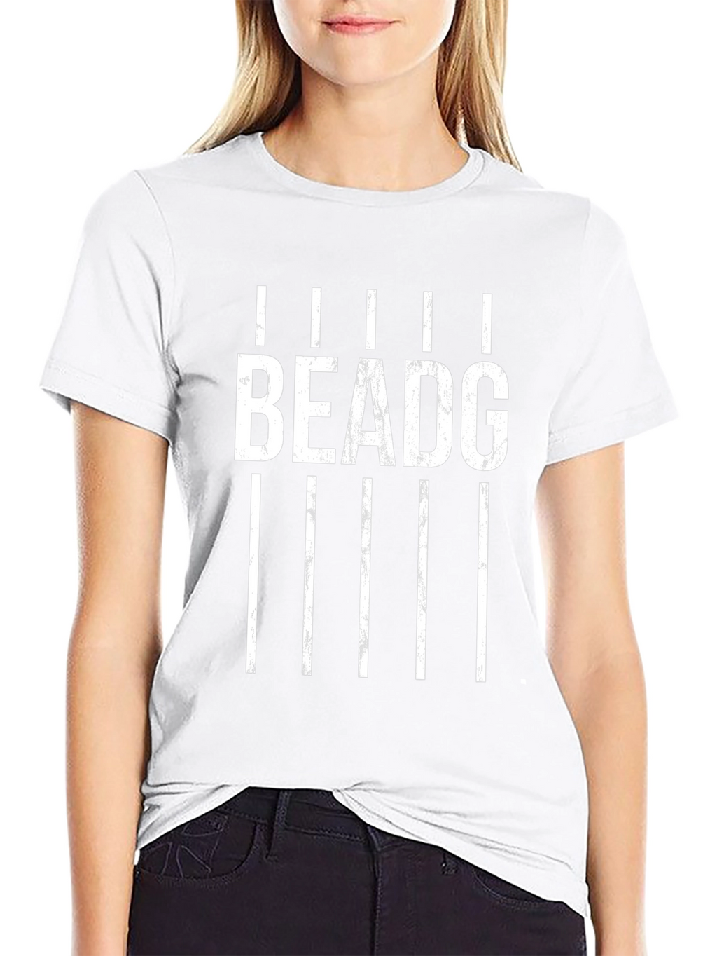 BEADG Graphic Print T-Shirt - Stylish Black Tee
