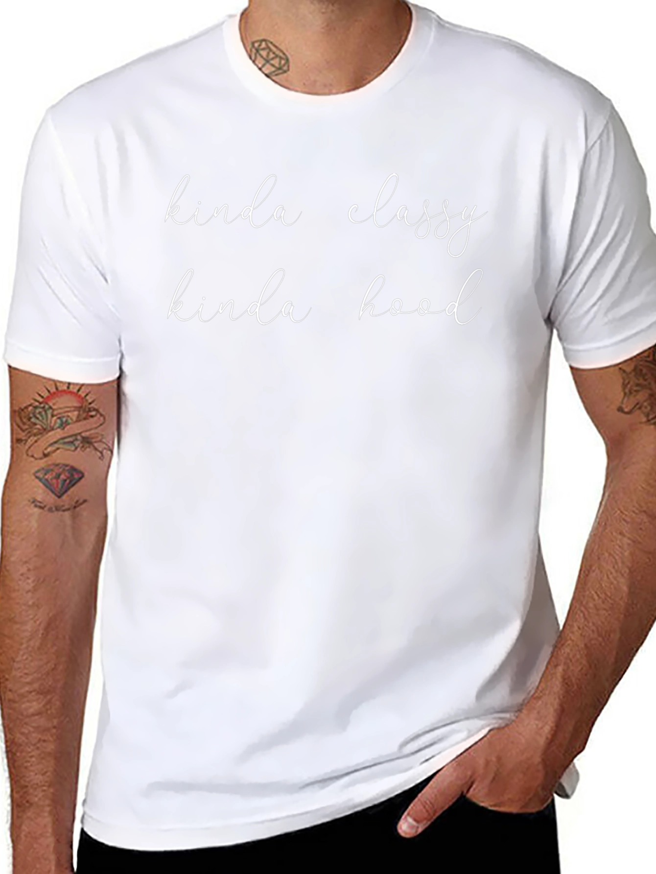 Kinda Classy Kinda Hood Black Graphic T-Shirt