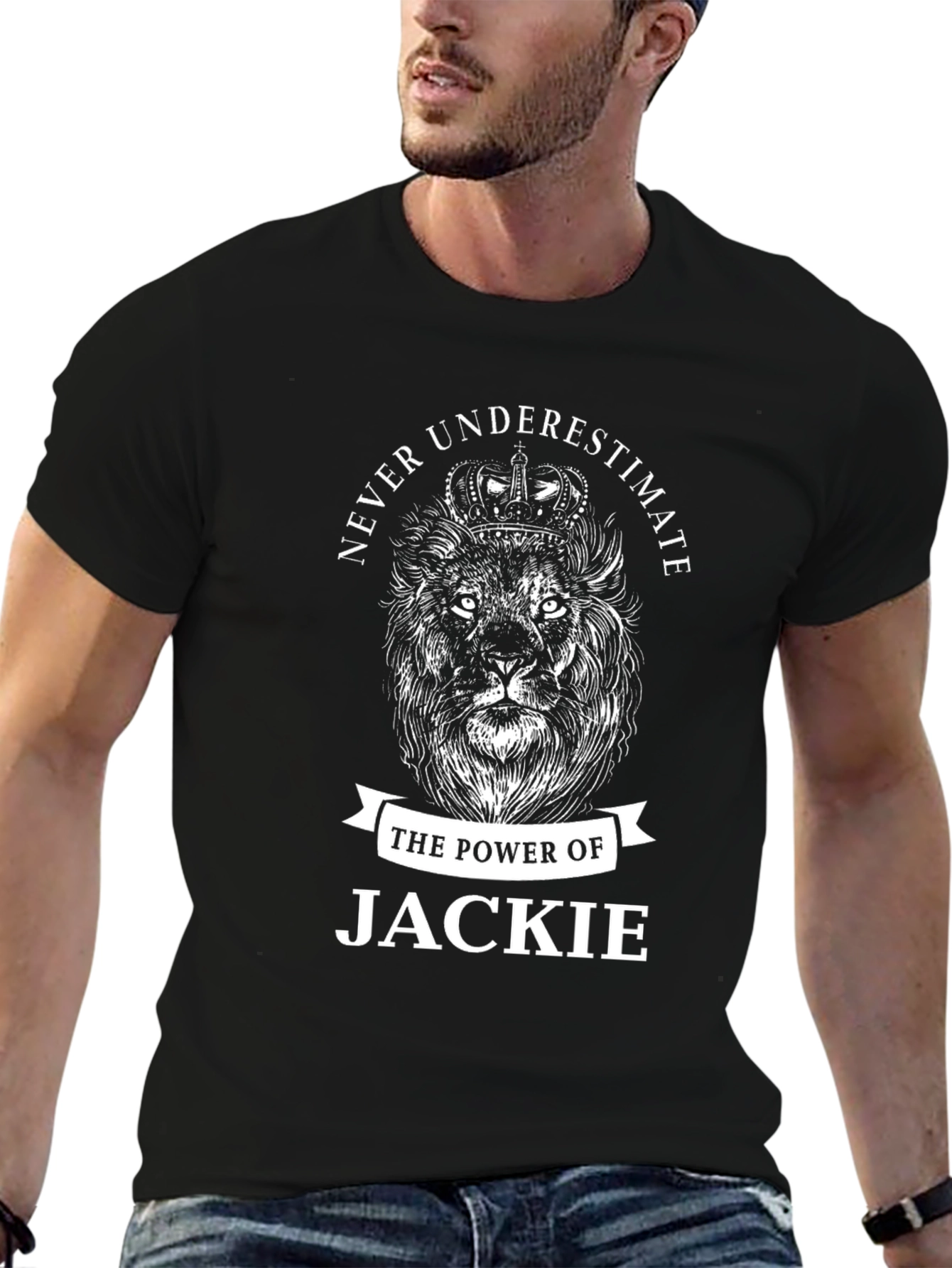 Never Underestimate Jackie Lion Crown T-Shirt