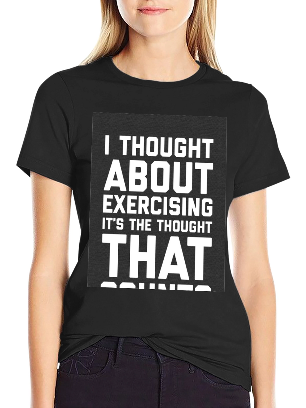 Exercising Thought T-Shirt Funny Gym Tee