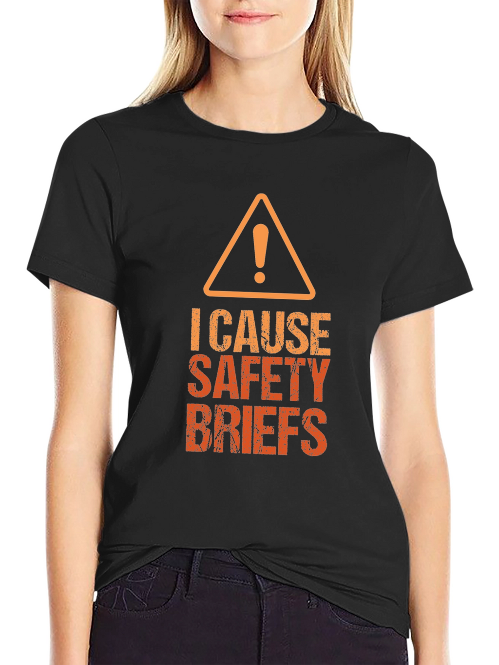 I Cause Safety Briefs Graphic Tee - Black