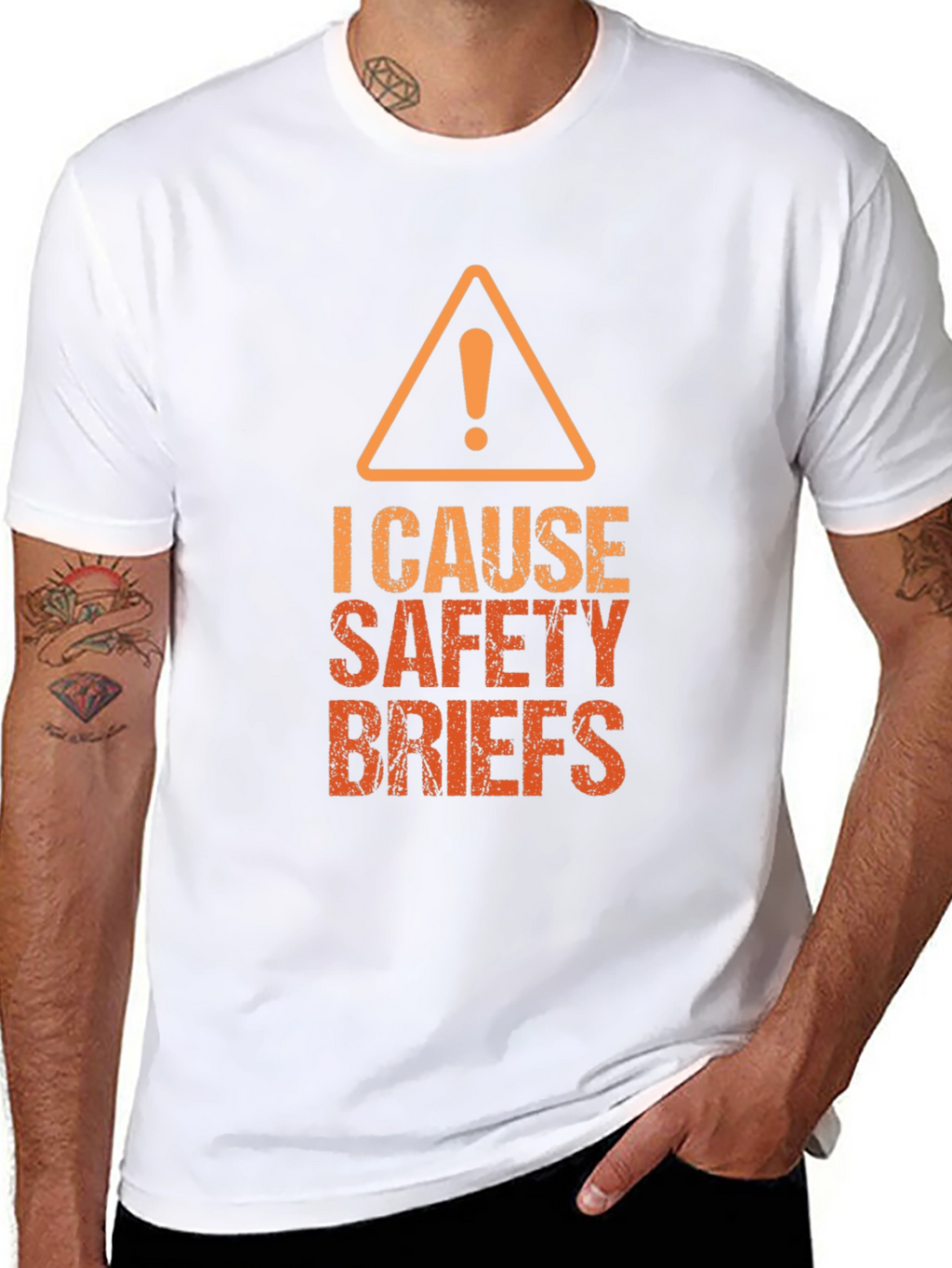 I Cause Safety Briefs Graphic Tee - Black