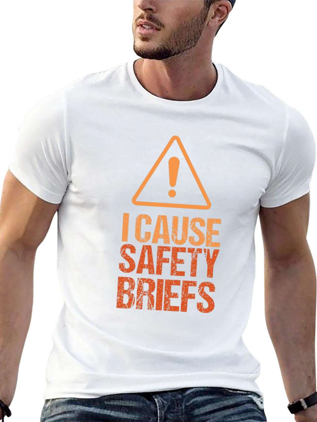 I Cause Safety Briefs Graphic Tee - Black