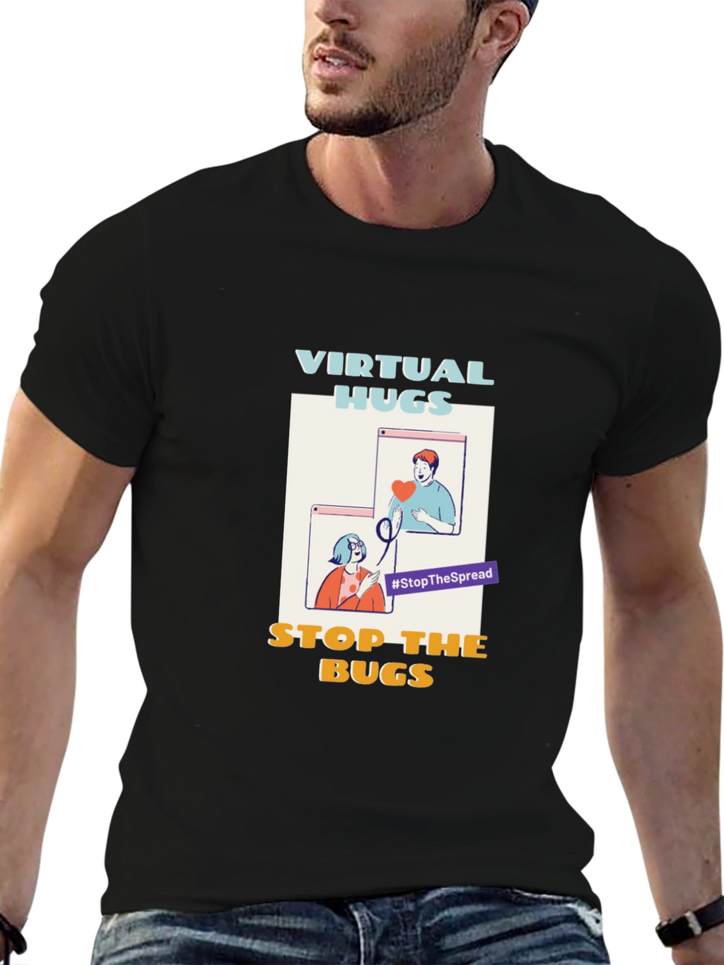 Virtual Hugs Stop The Bugs T-Shirt