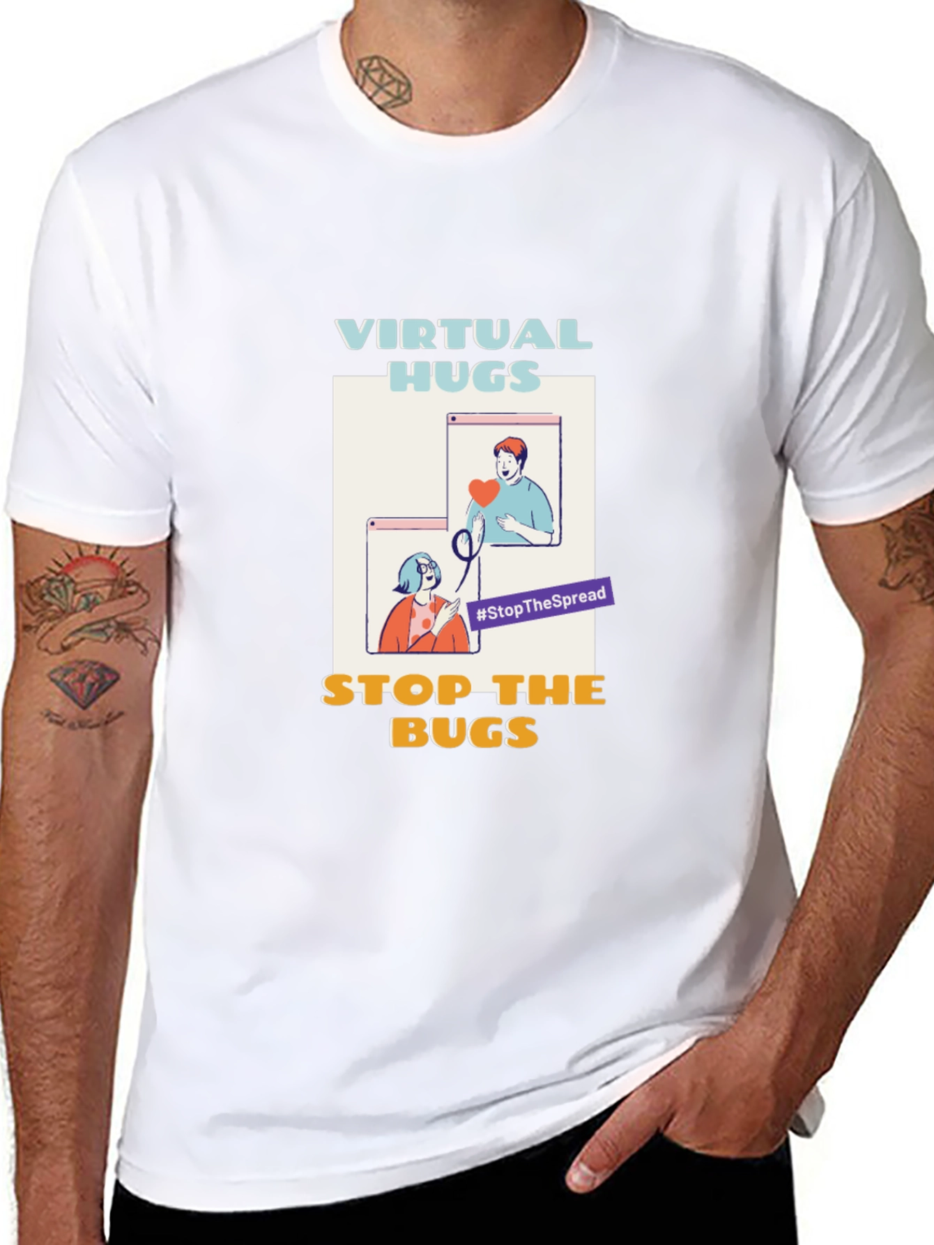 Virtual Hugs Stop The Bugs T-Shirt