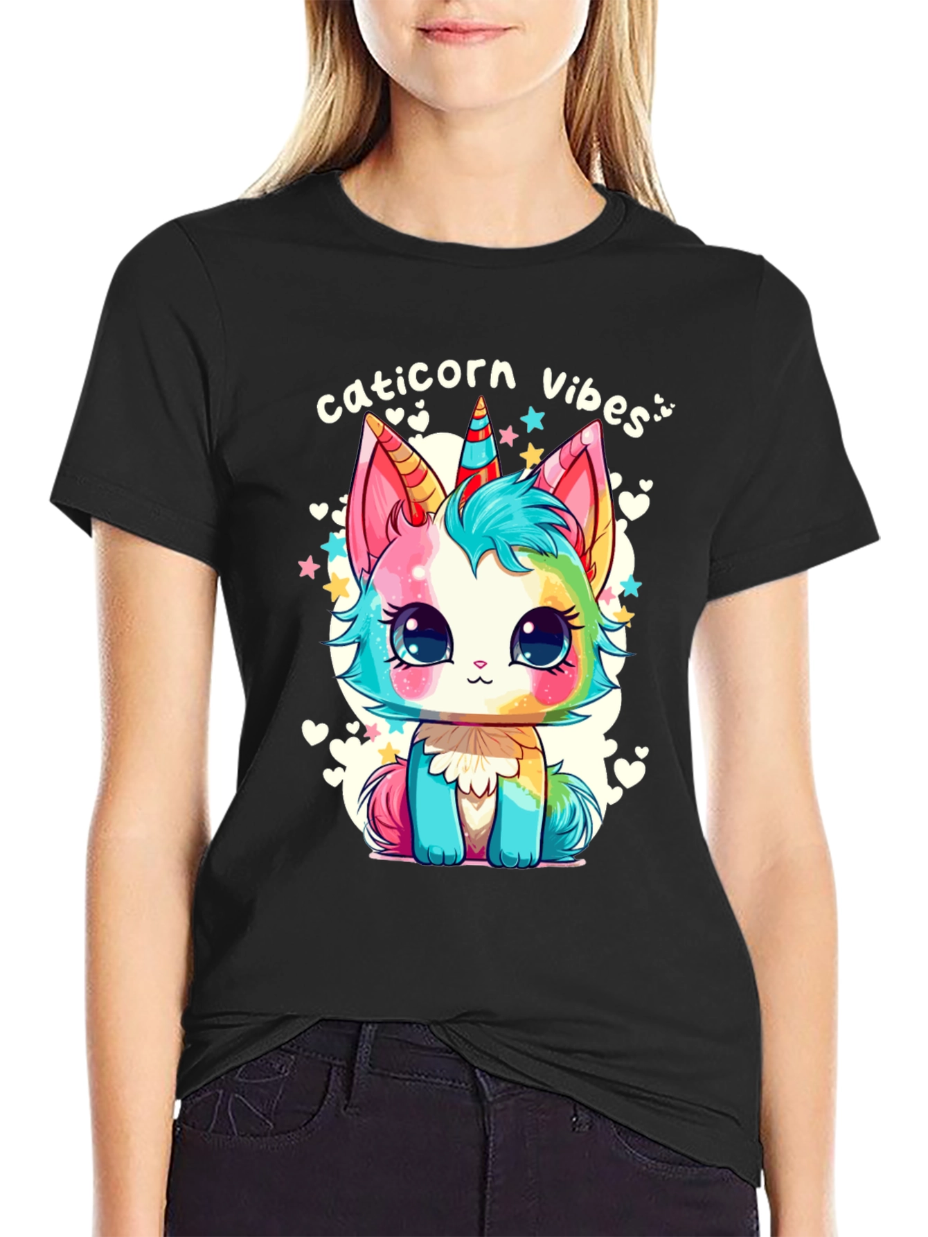 Caticorn Vibes Tee - Cute Cat Unicorn T-Shirt