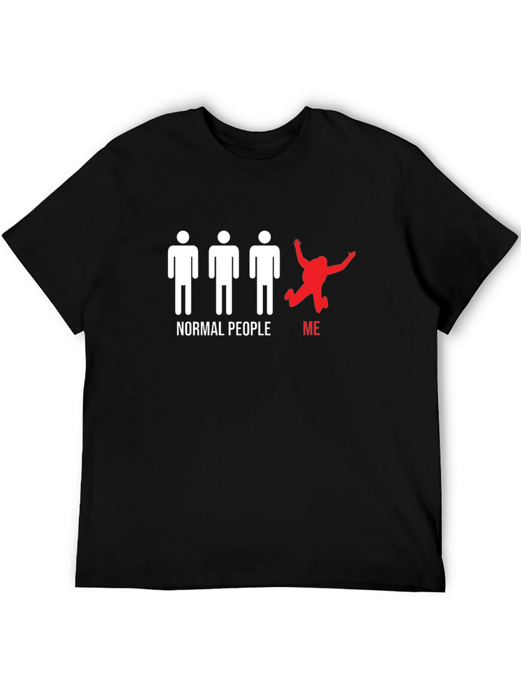 Normal People/Me Graphic Tee - Black Cotton T-Shirt