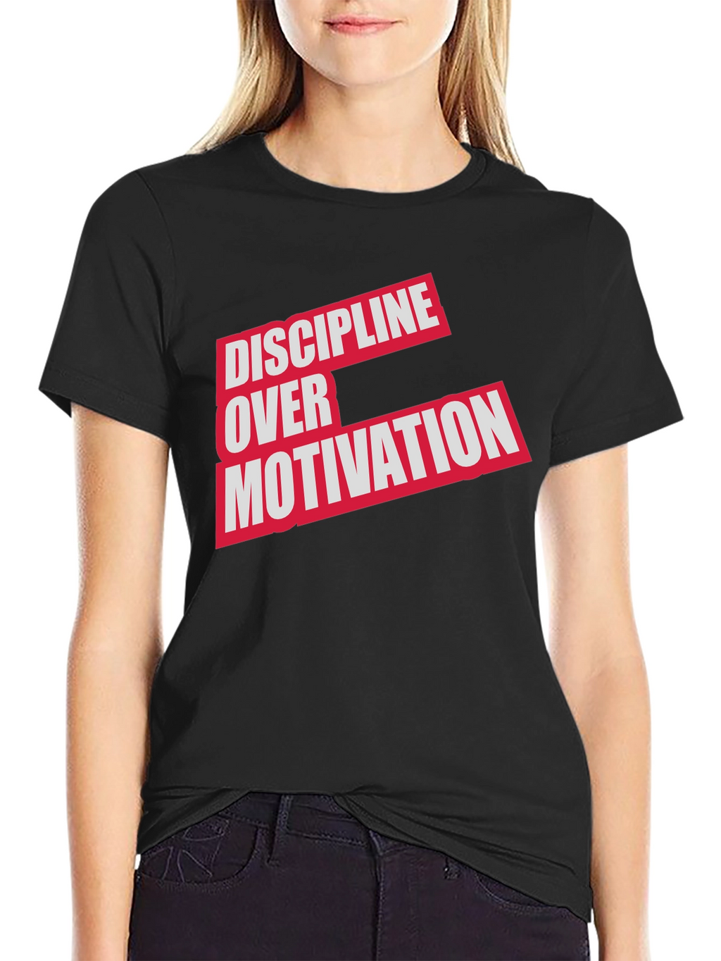 Discipline Over Motivation Graphic Tee - Mens Black T-Shirt