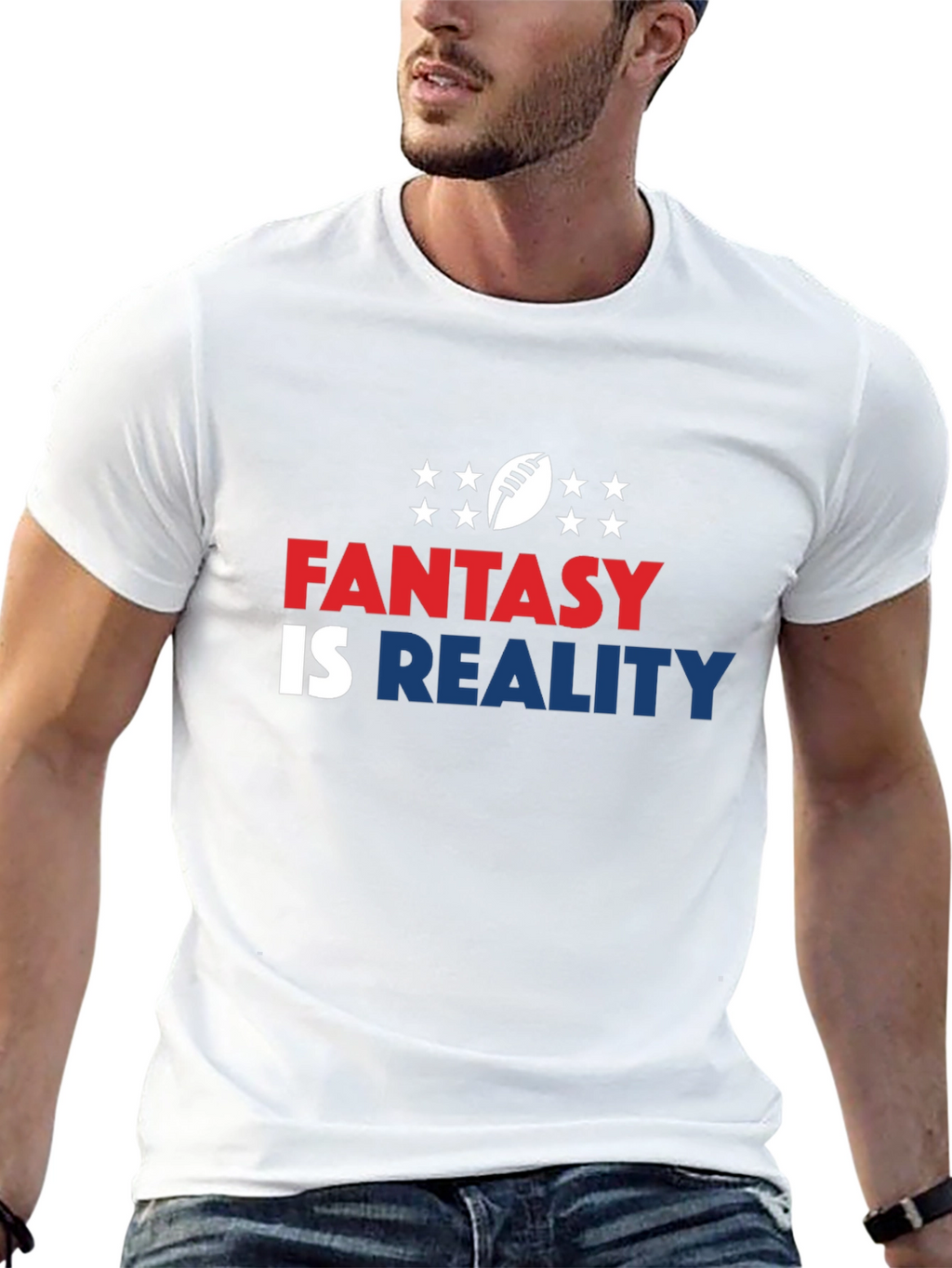 Fantasy Is Reality T-Shirt Football Design