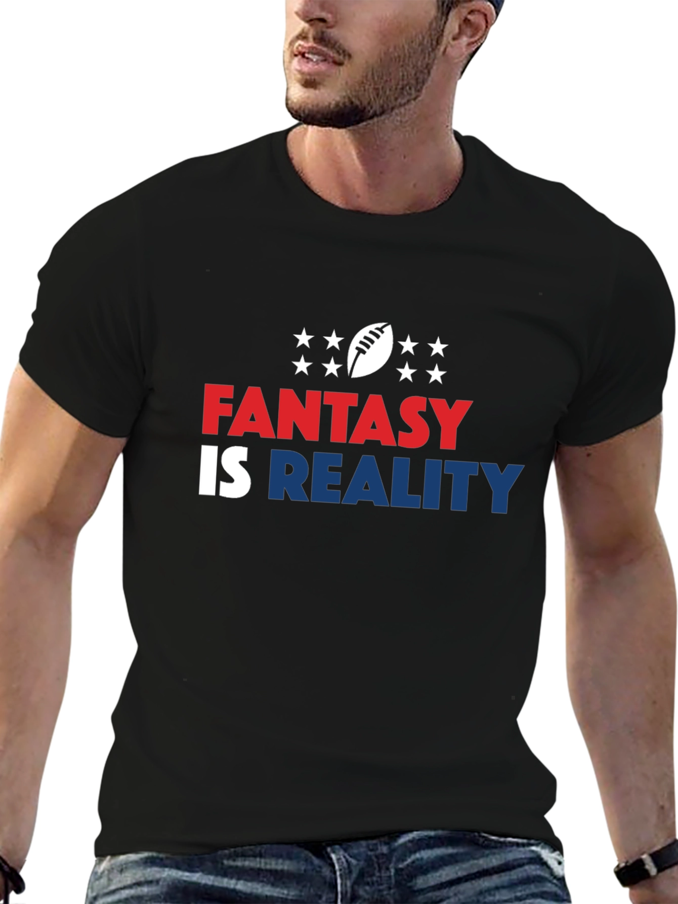 Fantasy Is Reality T-Shirt Football Design