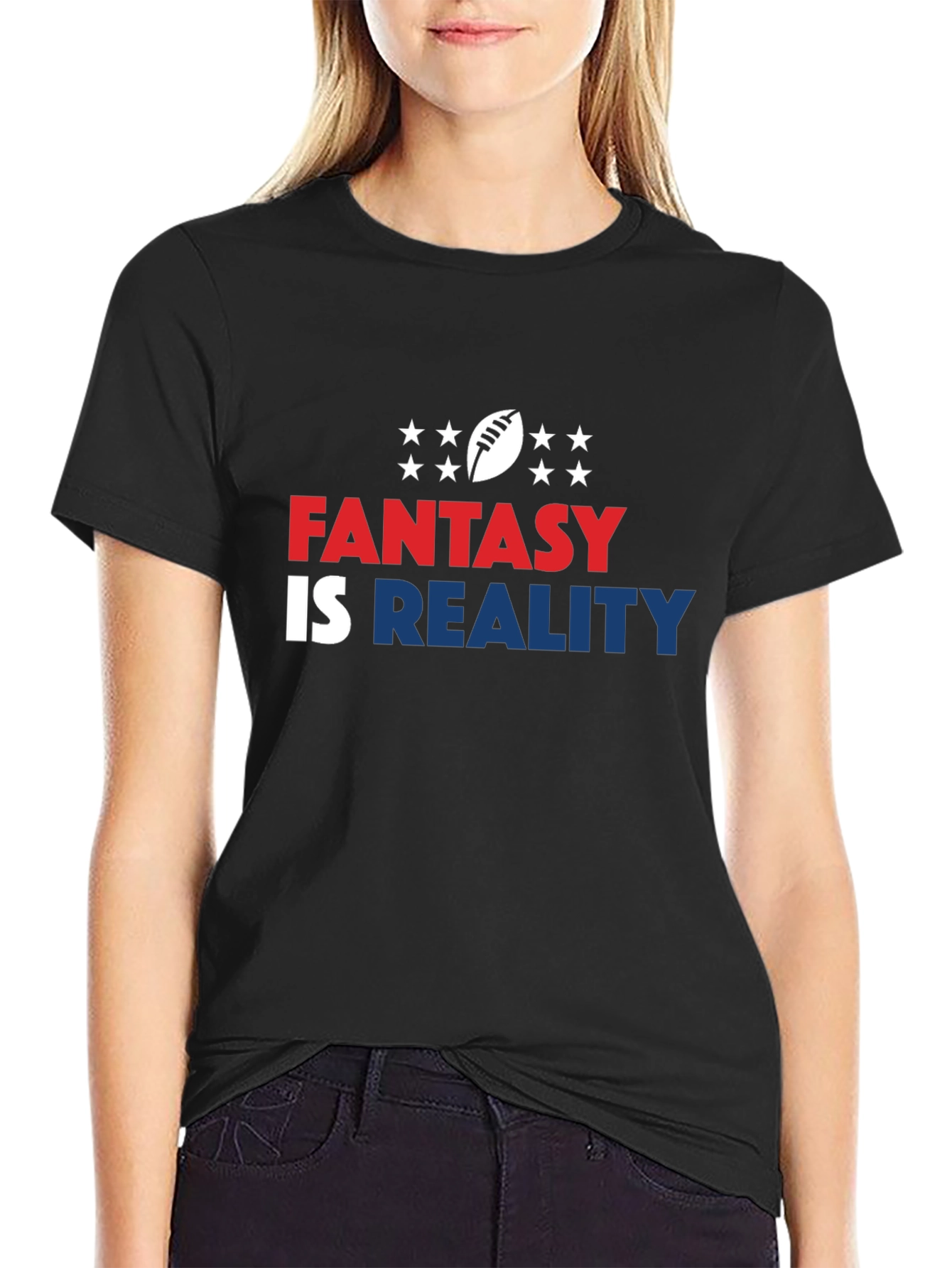 Fantasy Is Reality T-Shirt Football Design
