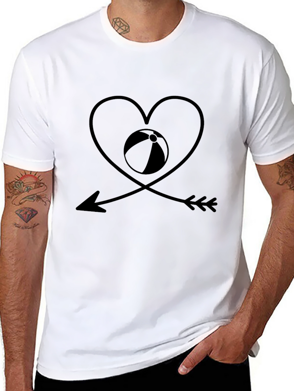 Beach Lover Black Graphic Tee