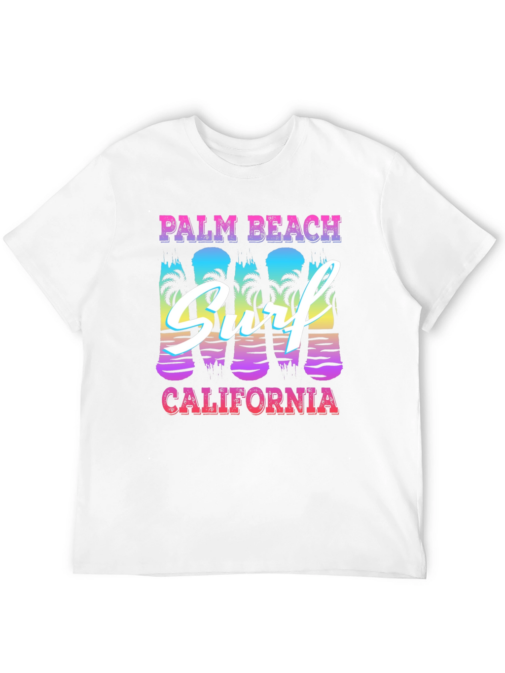 Palm Beach California Surf Graphic T-Shirt