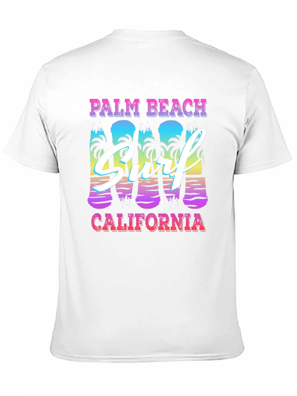 Palm Beach California Surf Graphic T-Shirt