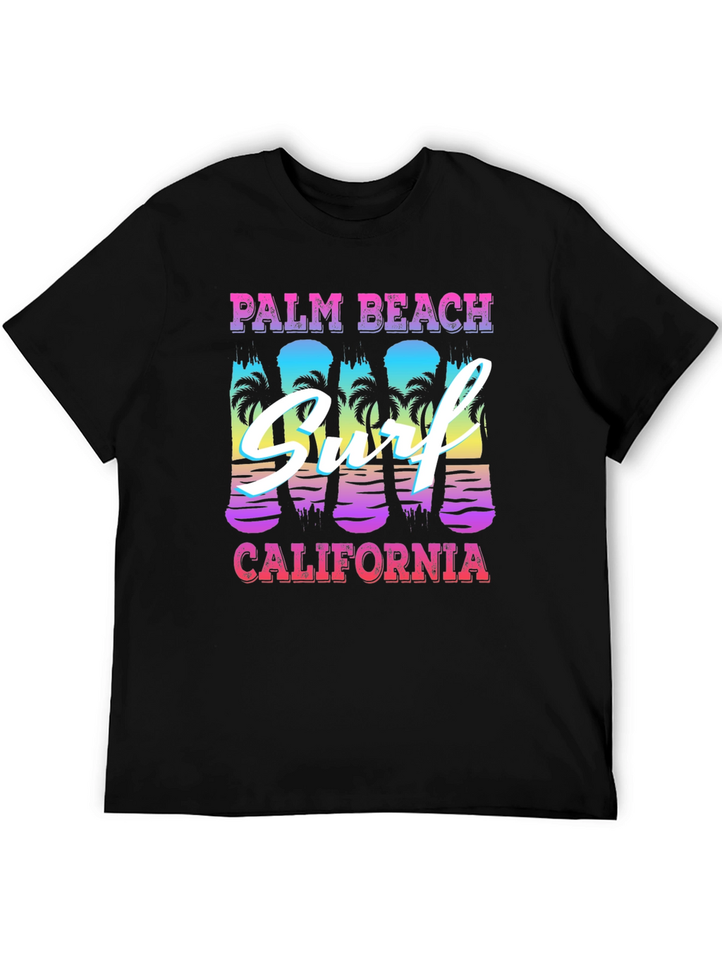 Palm Beach California Surf Graphic T-Shirt