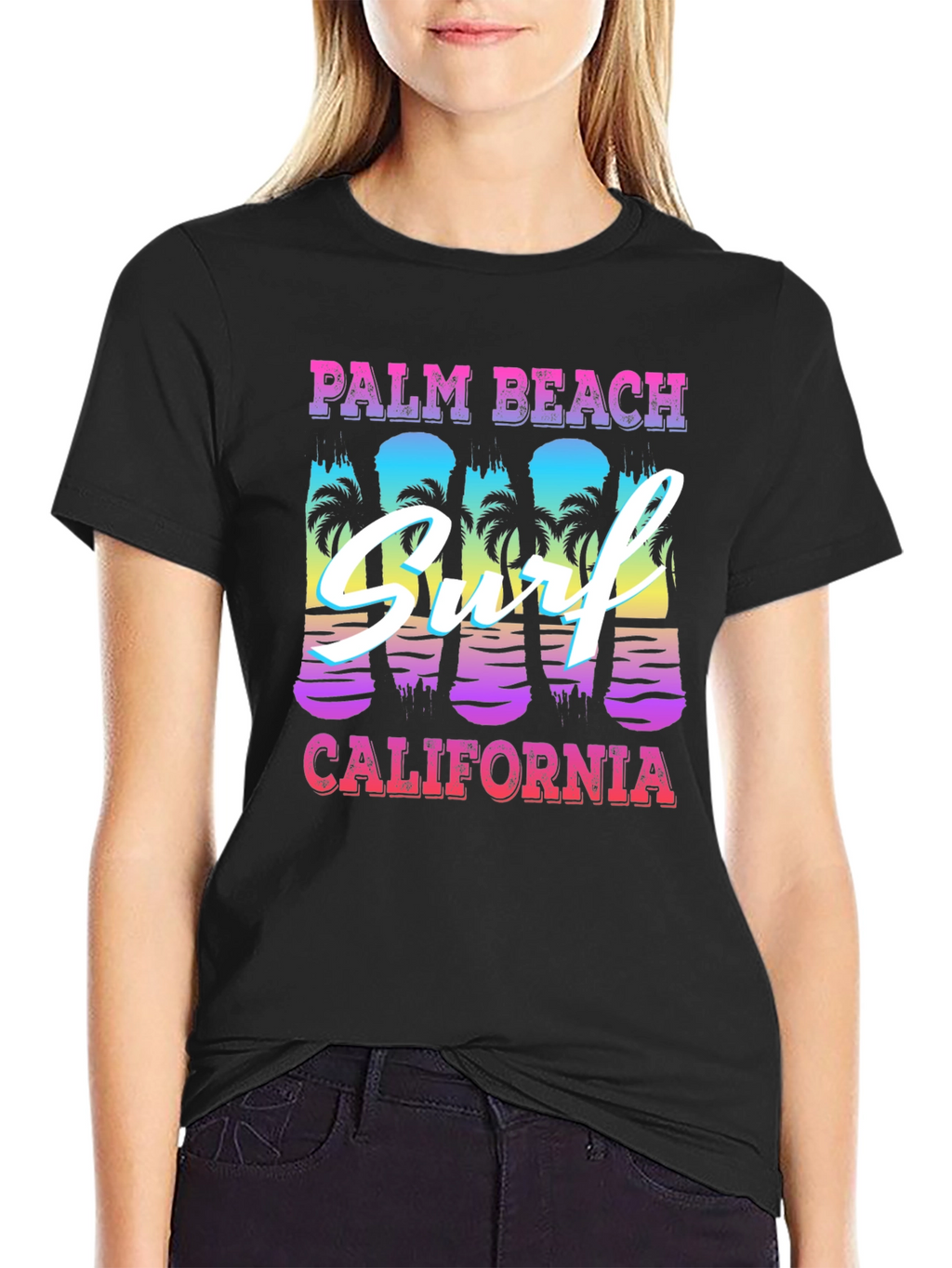 Palm Beach California Surf Graphic T-Shirt