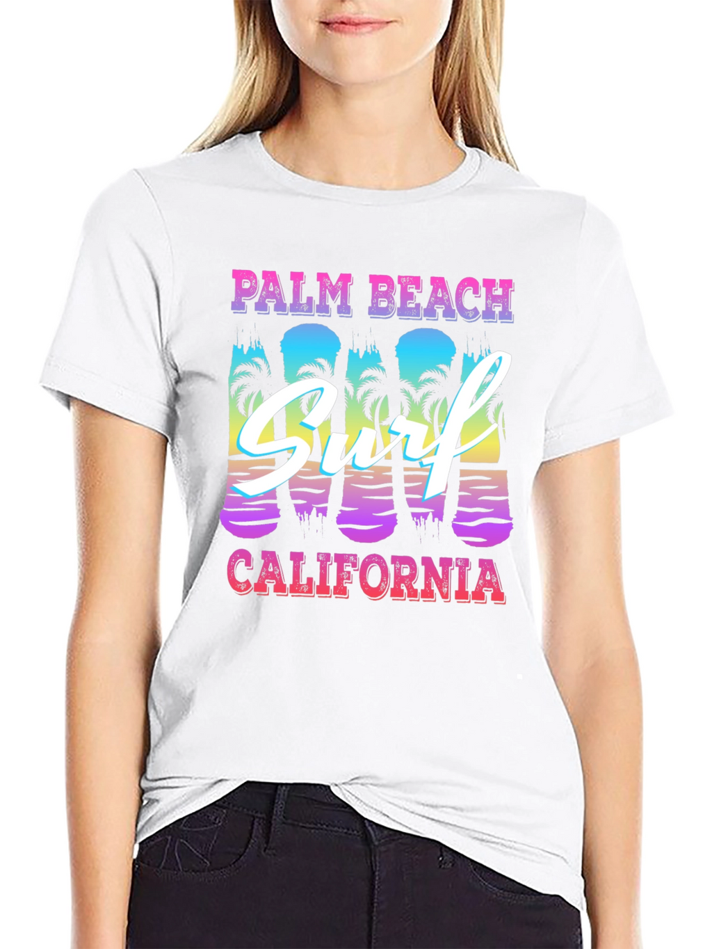 Palm Beach California Surf Graphic T-Shirt