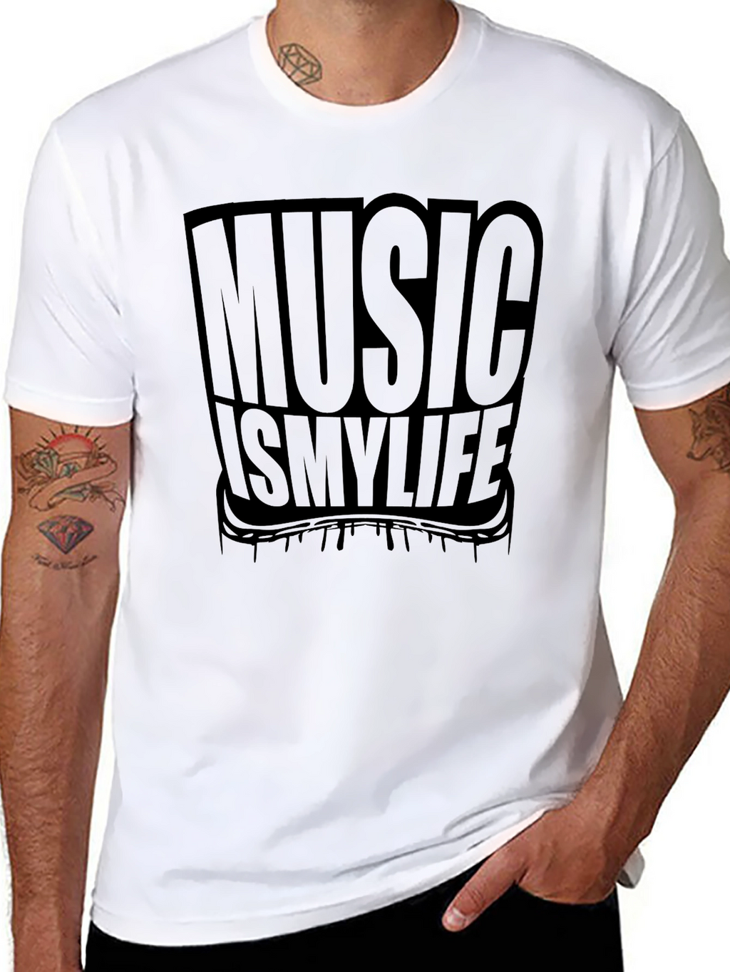Music Is My Life Black T-Shirt