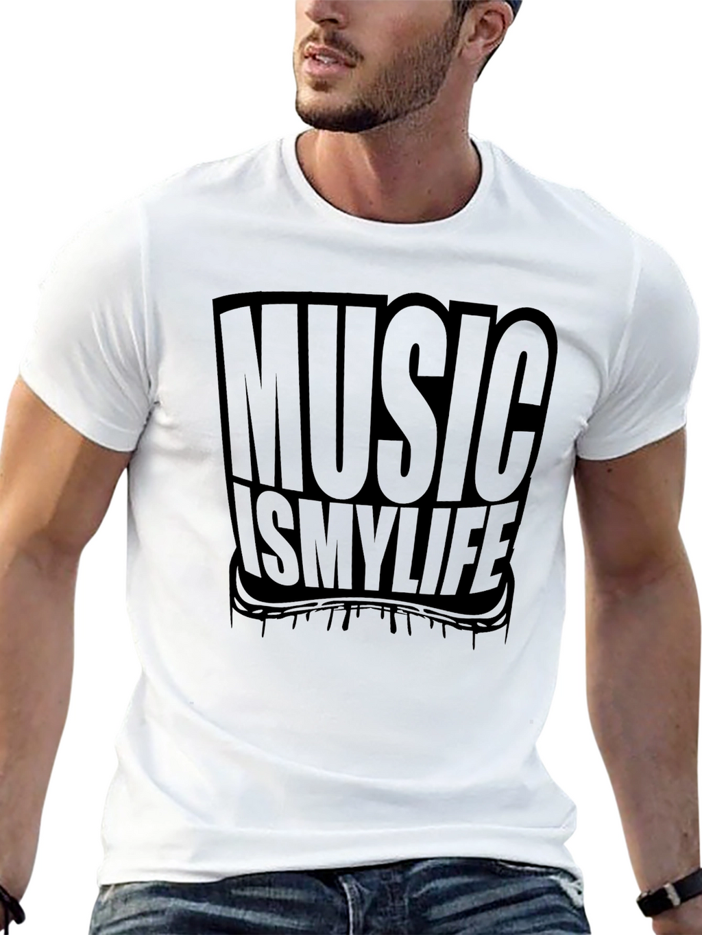 Music Is My Life Black T-Shirt