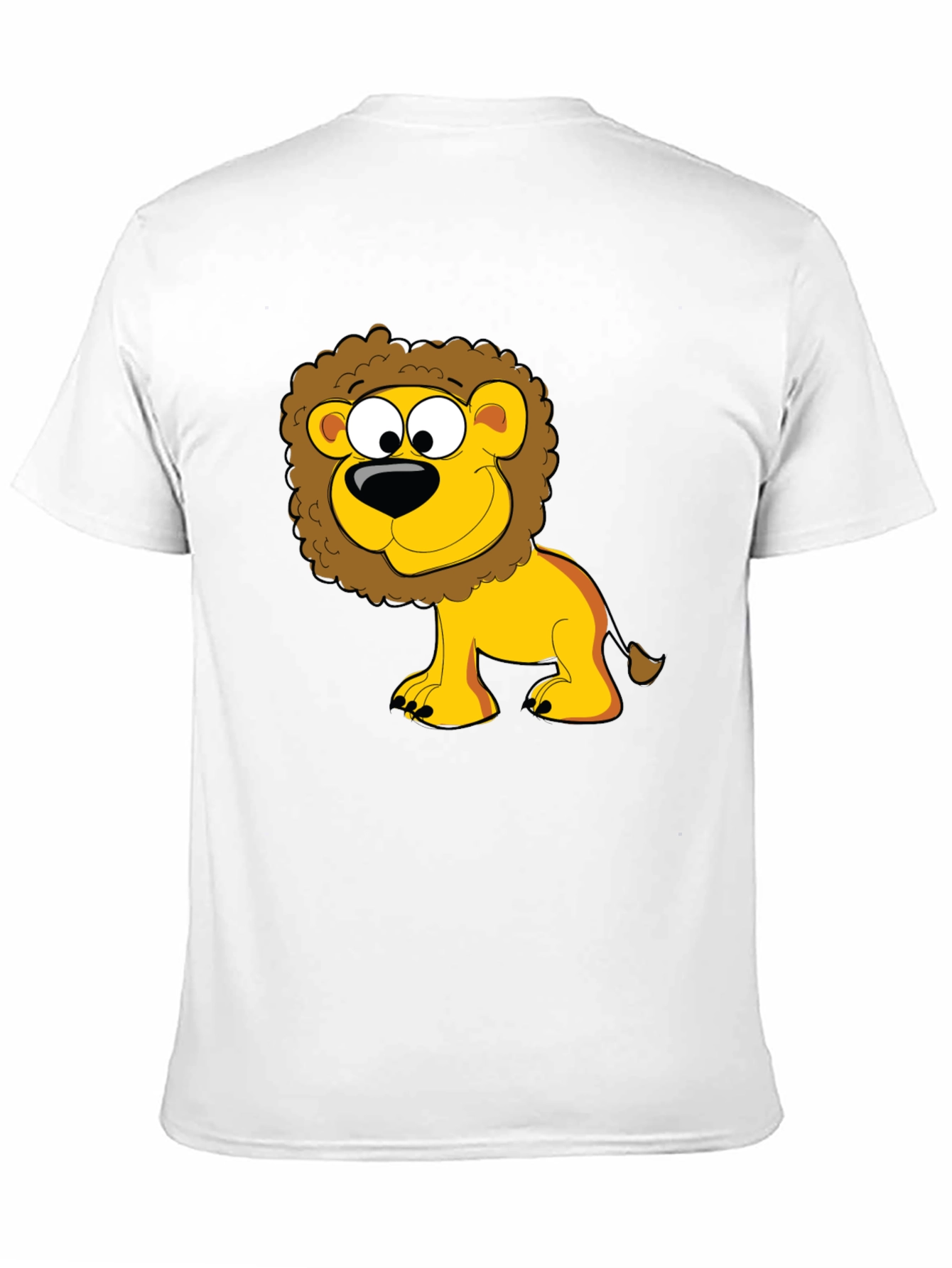 Lion Cartoon Graphic Black T-Shirt