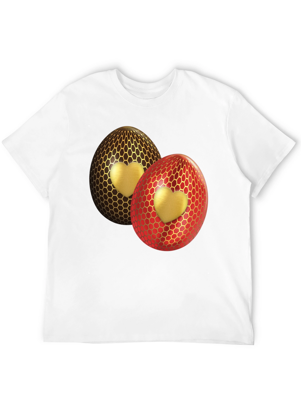 Heart Egg Graphic Tee - Stylish Easter T-Shirt