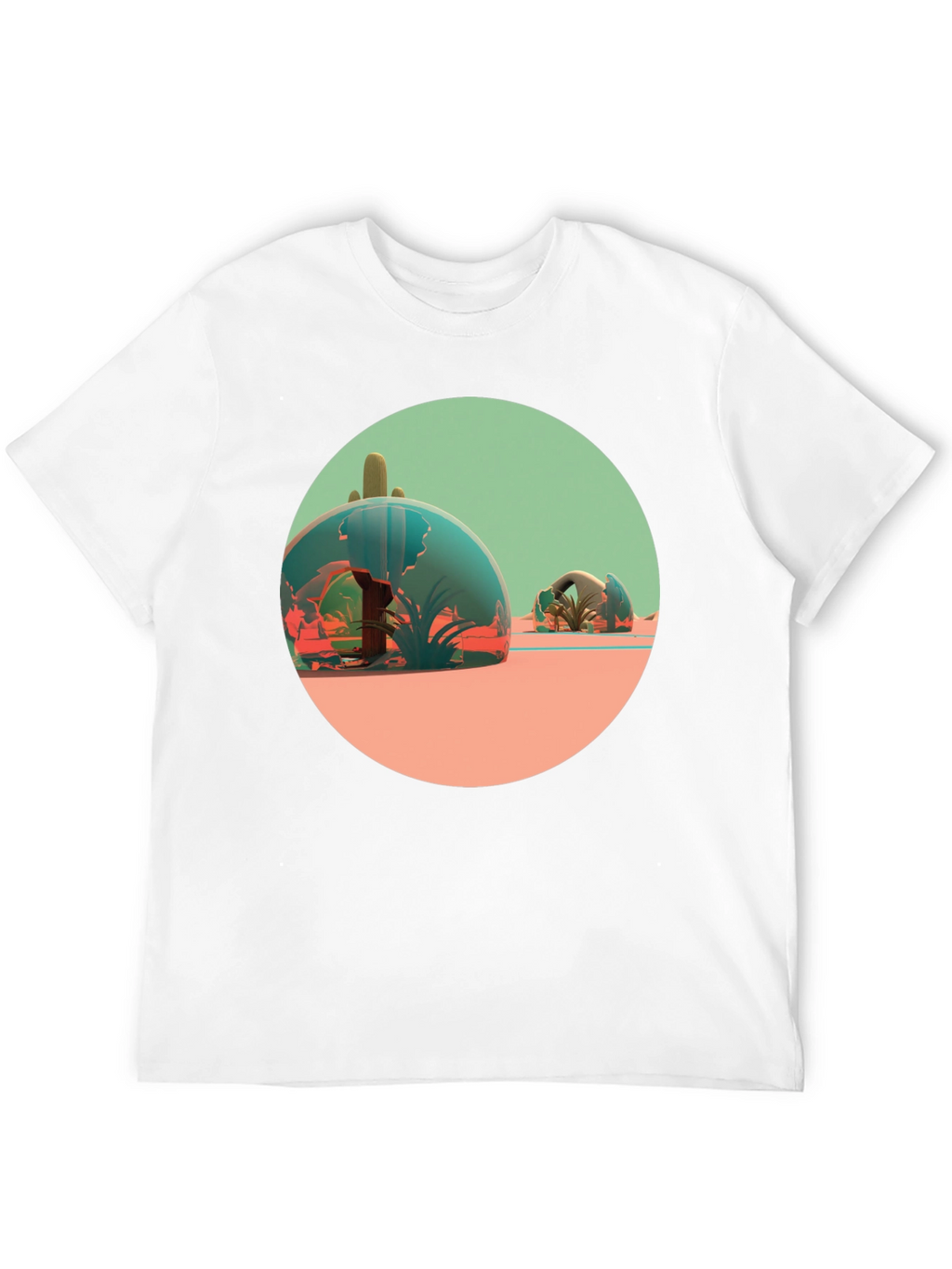 Desert Terrarium Graphic Tee - Black Cotton Blend