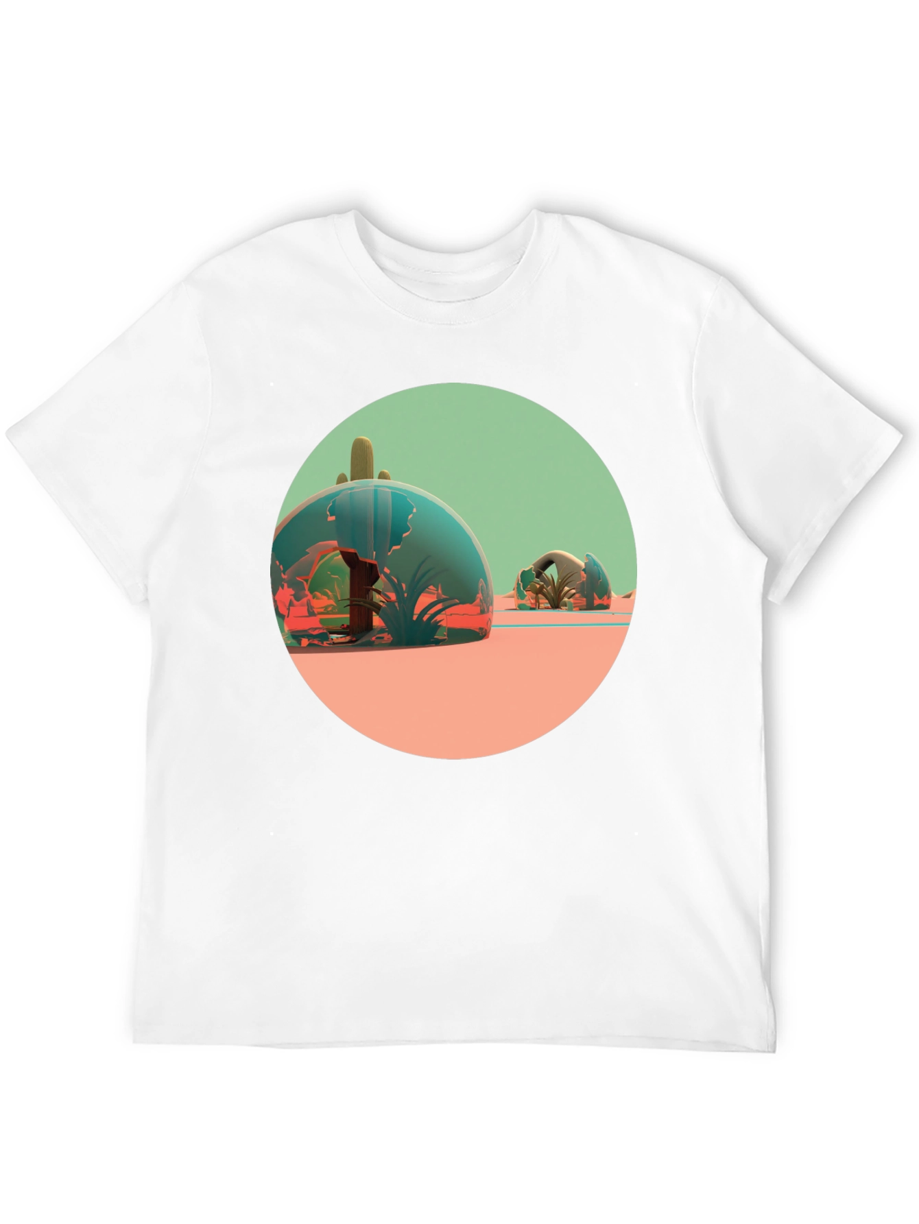 Desert Terrarium Graphic Tee - Black Cotton Blend