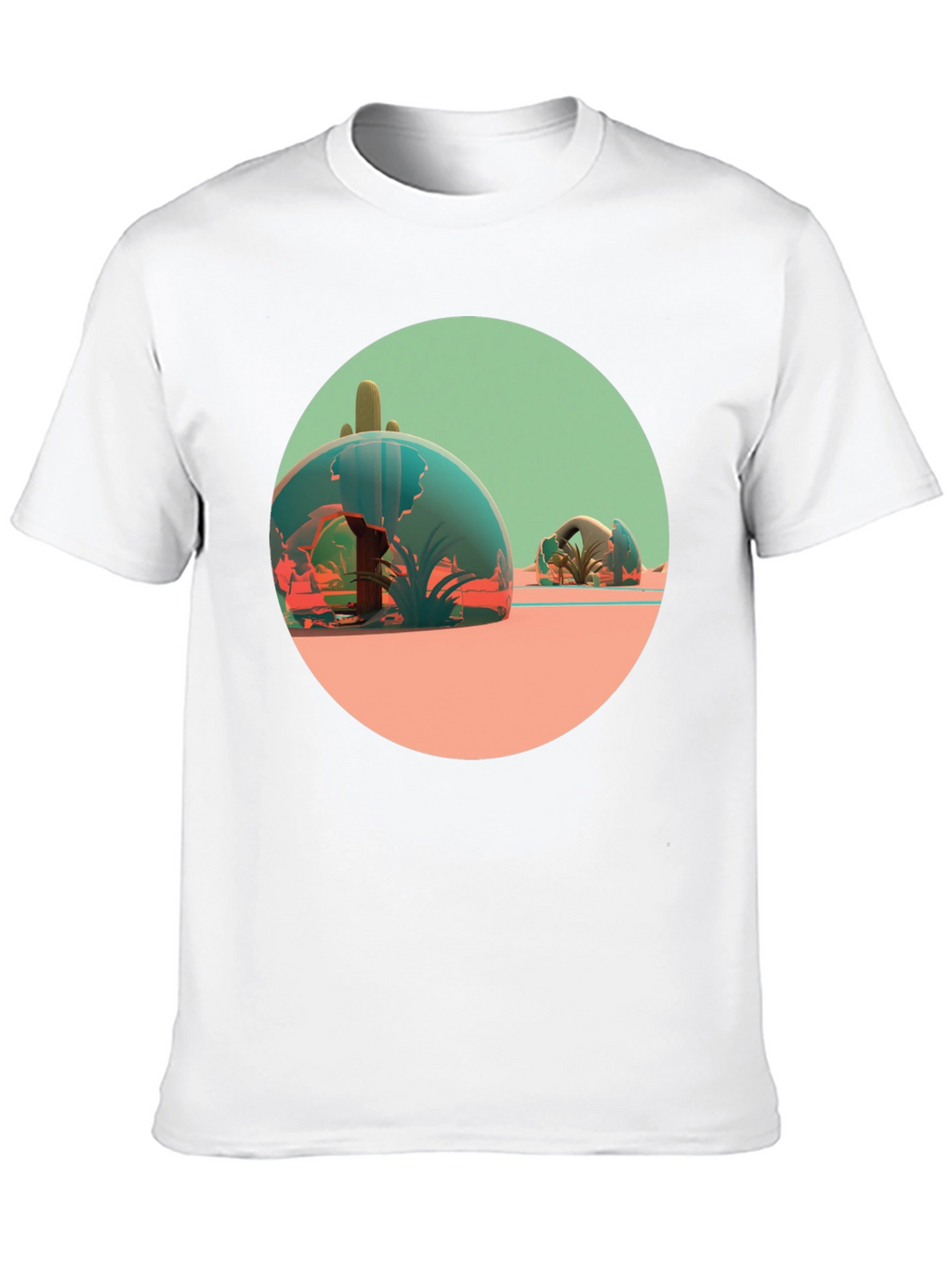 Desert Terrarium Graphic Tee - Black Cotton Blend