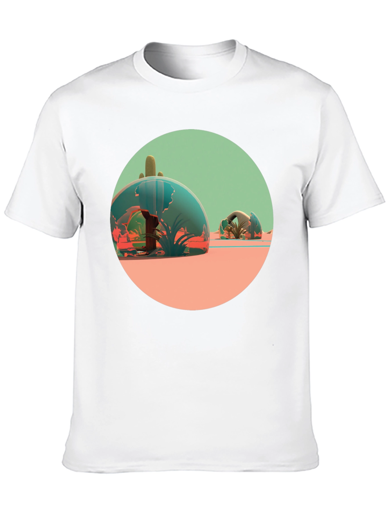 Desert Terrarium Graphic Tee - Black Cotton Blend