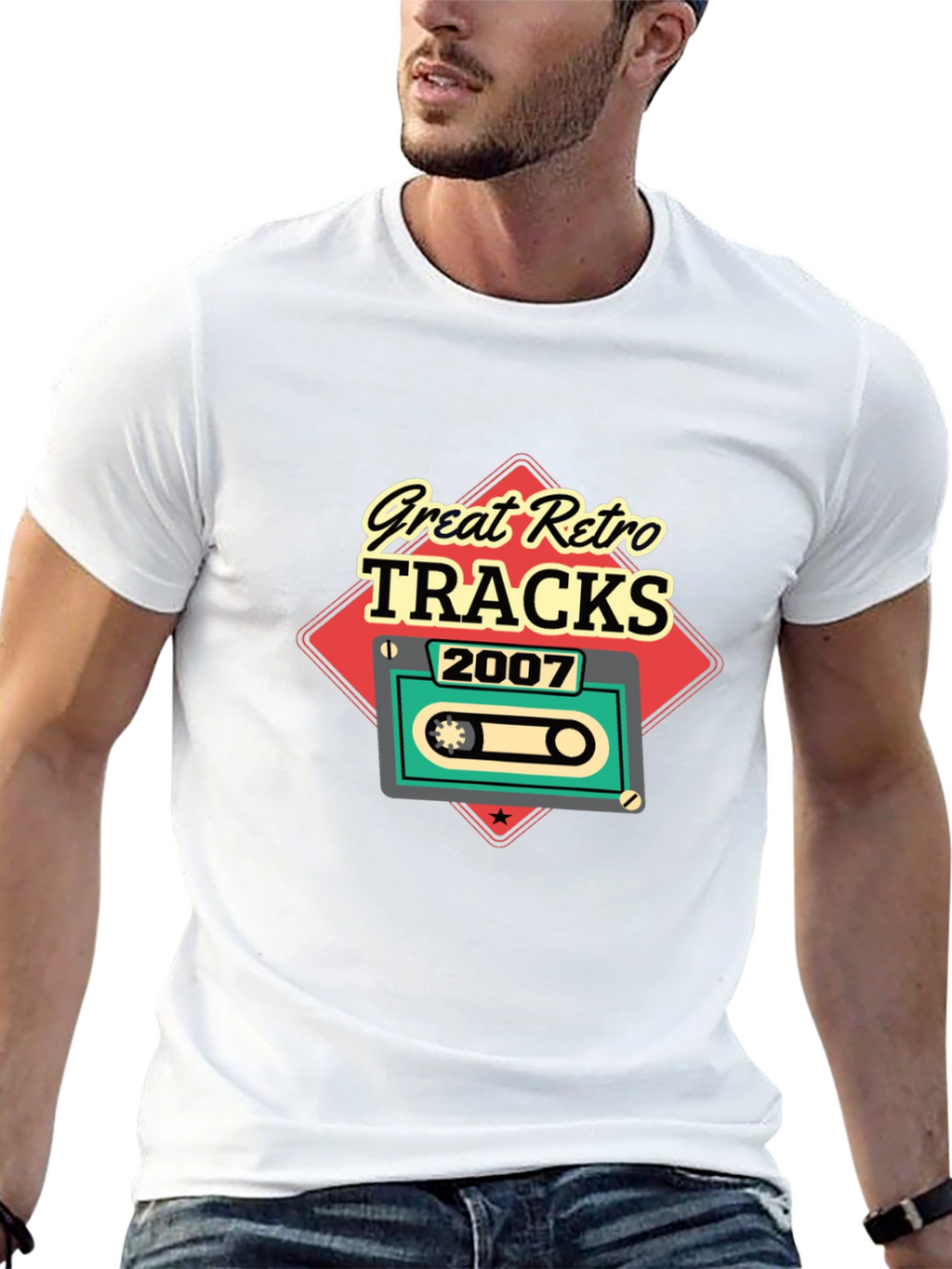 Great Retro Tracks 2007 Cassette Graphic T-Shirt