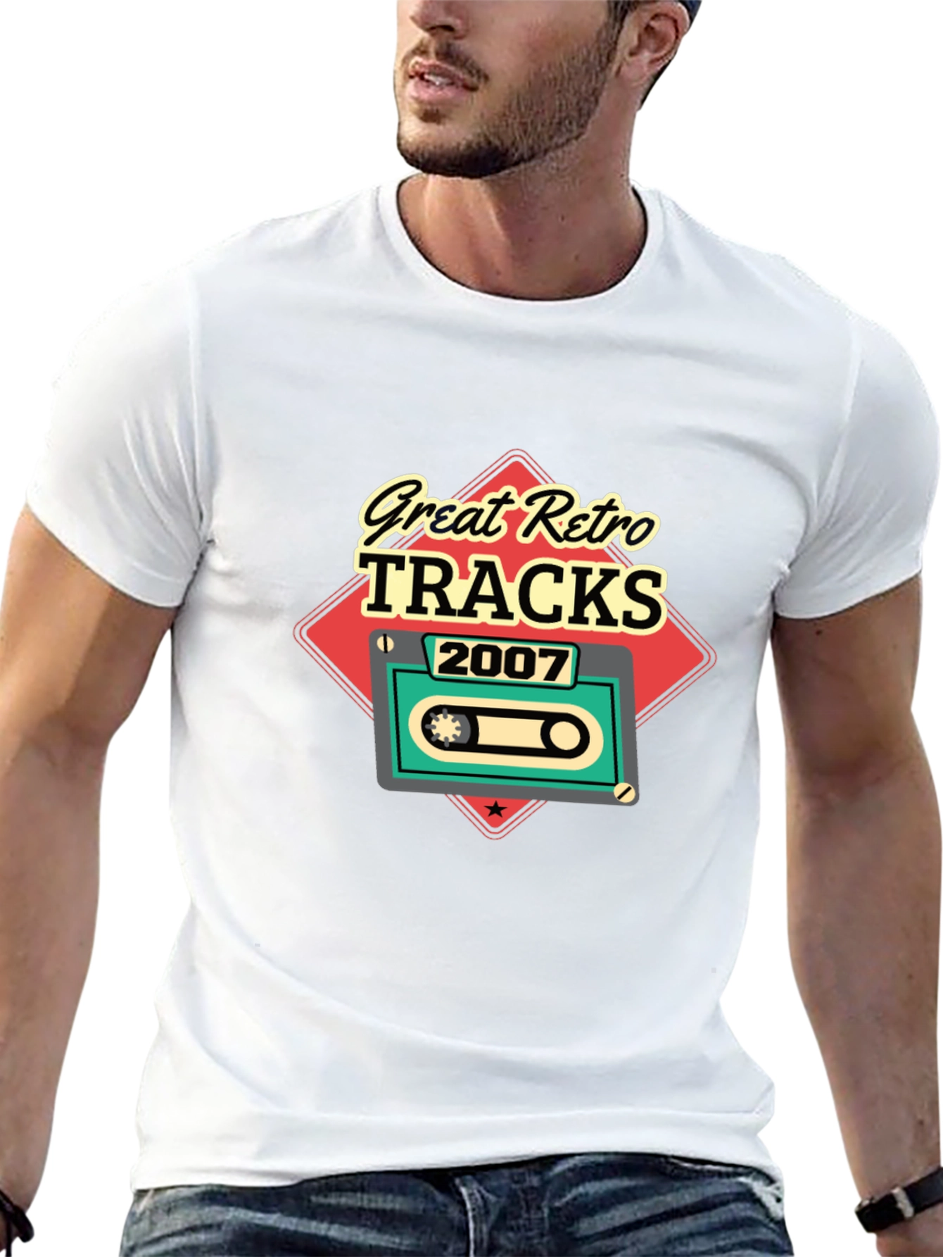 Great Retro Tracks 2007 Cassette Graphic T-Shirt