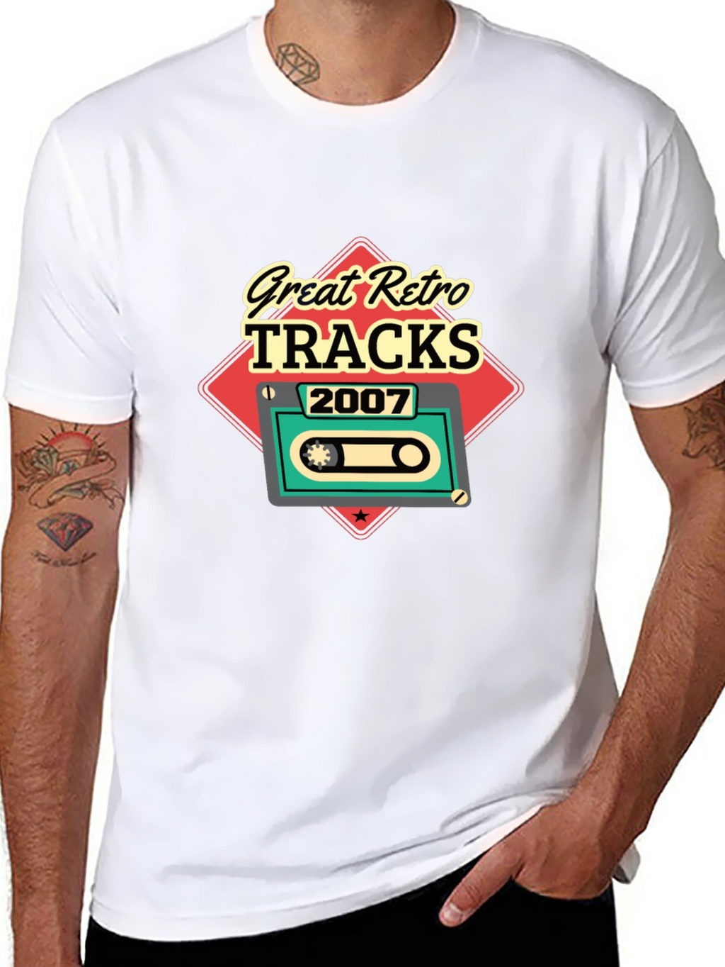 Great Retro Tracks 2007 Cassette Graphic T-Shirt