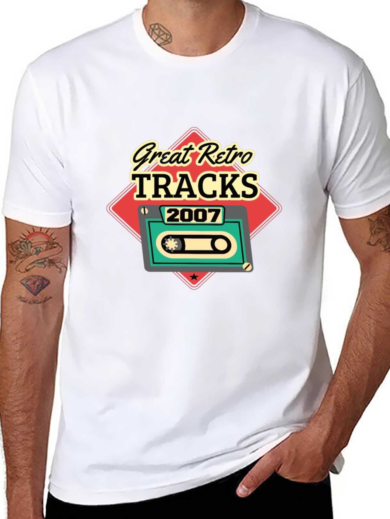 Great Retro Tracks 2007 Cassette Graphic T-Shirt