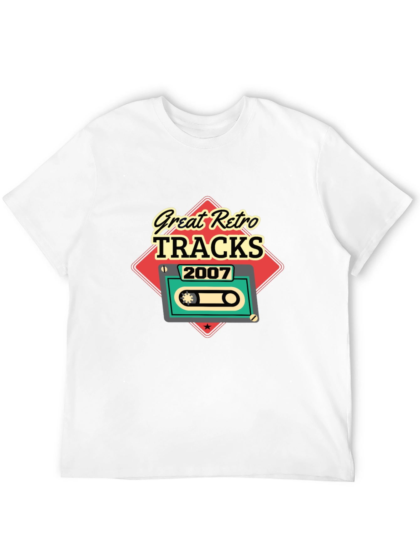 Great Retro Tracks 2007 Cassette Graphic T-Shirt