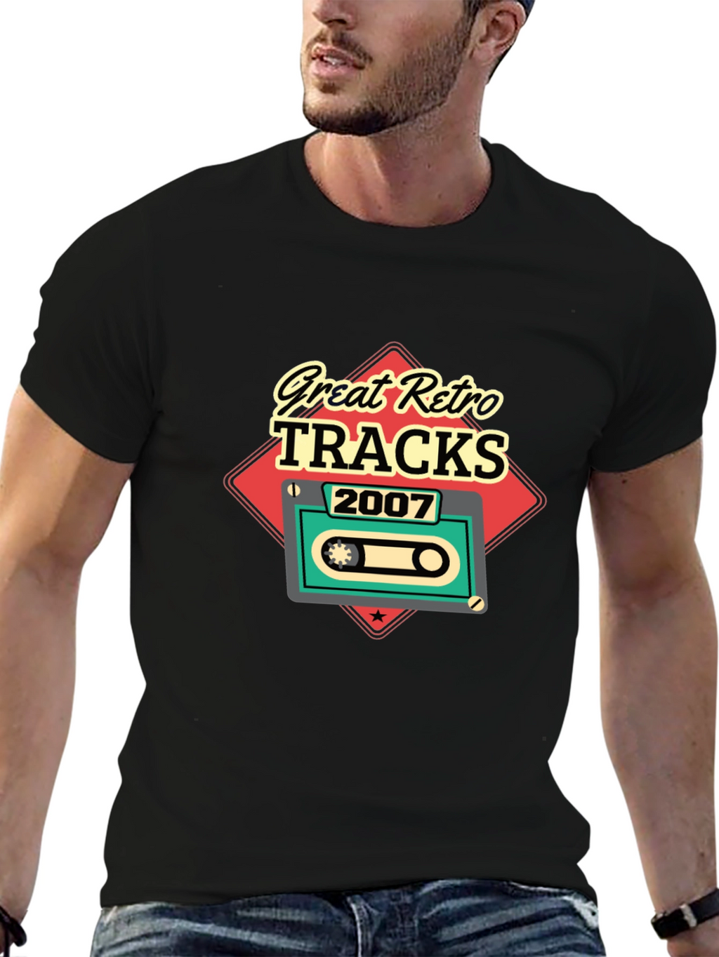 Great Retro Tracks 2007 Cassette Graphic T-Shirt