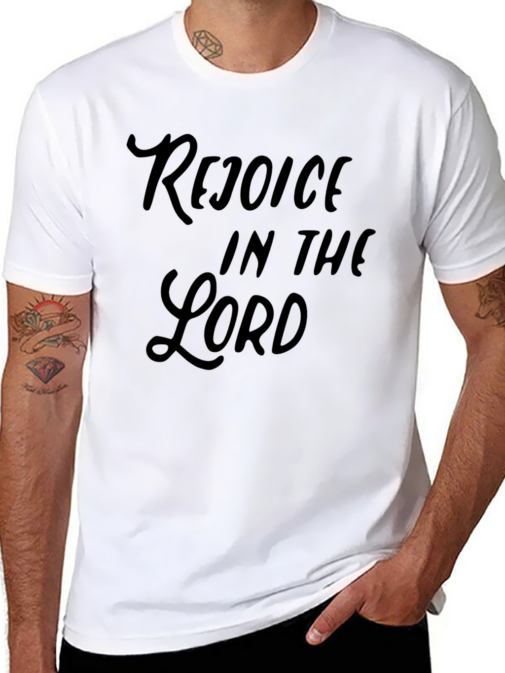 Rejoice in the Lord Graphic Tee - Black