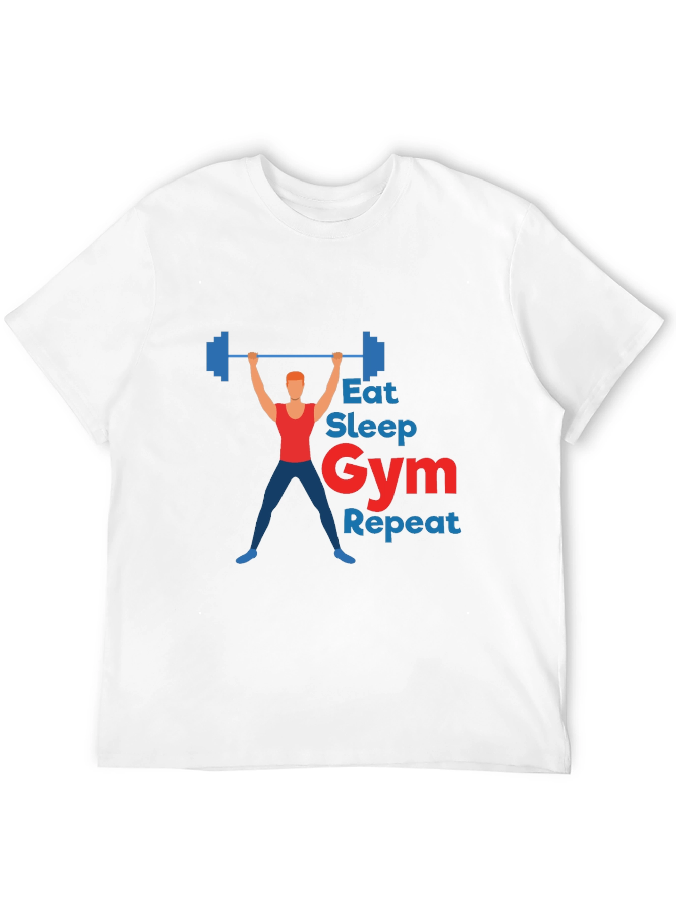 Eat Sleep Gym Repeat Graphic T-Shirt - Black