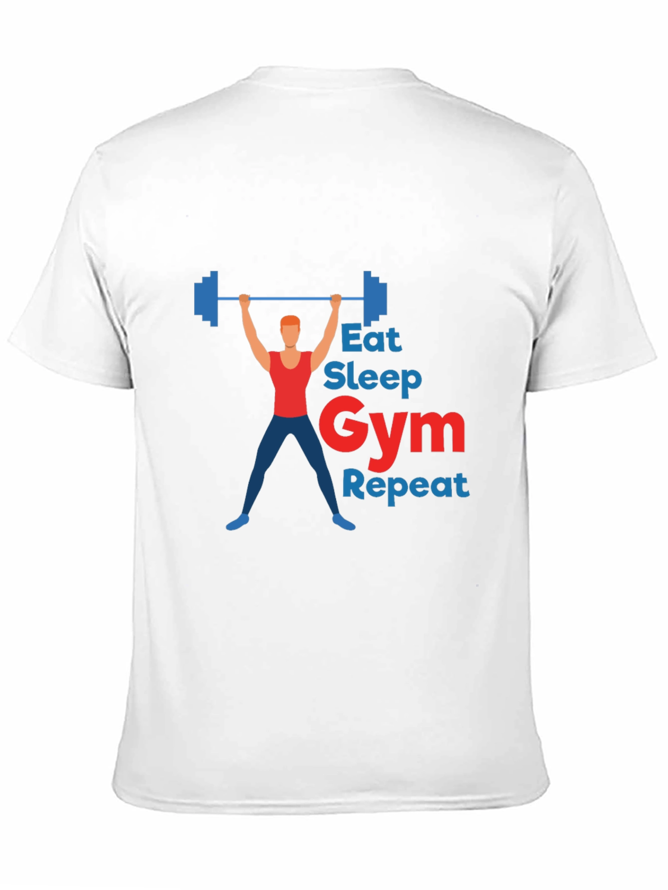 Eat Sleep Gym Repeat Graphic T-Shirt - Black