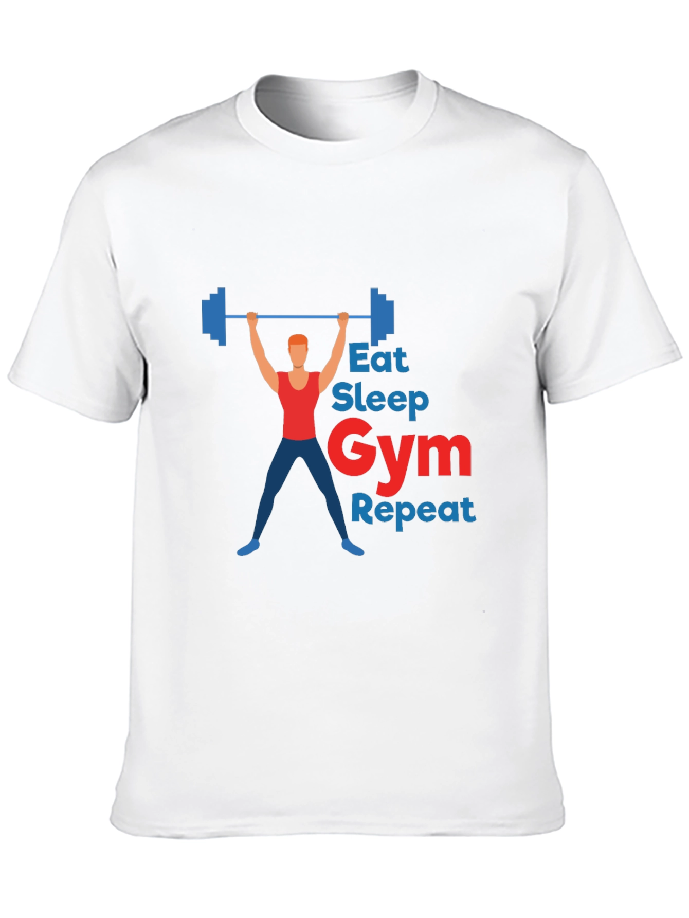 Eat Sleep Gym Repeat Graphic T-Shirt - Black