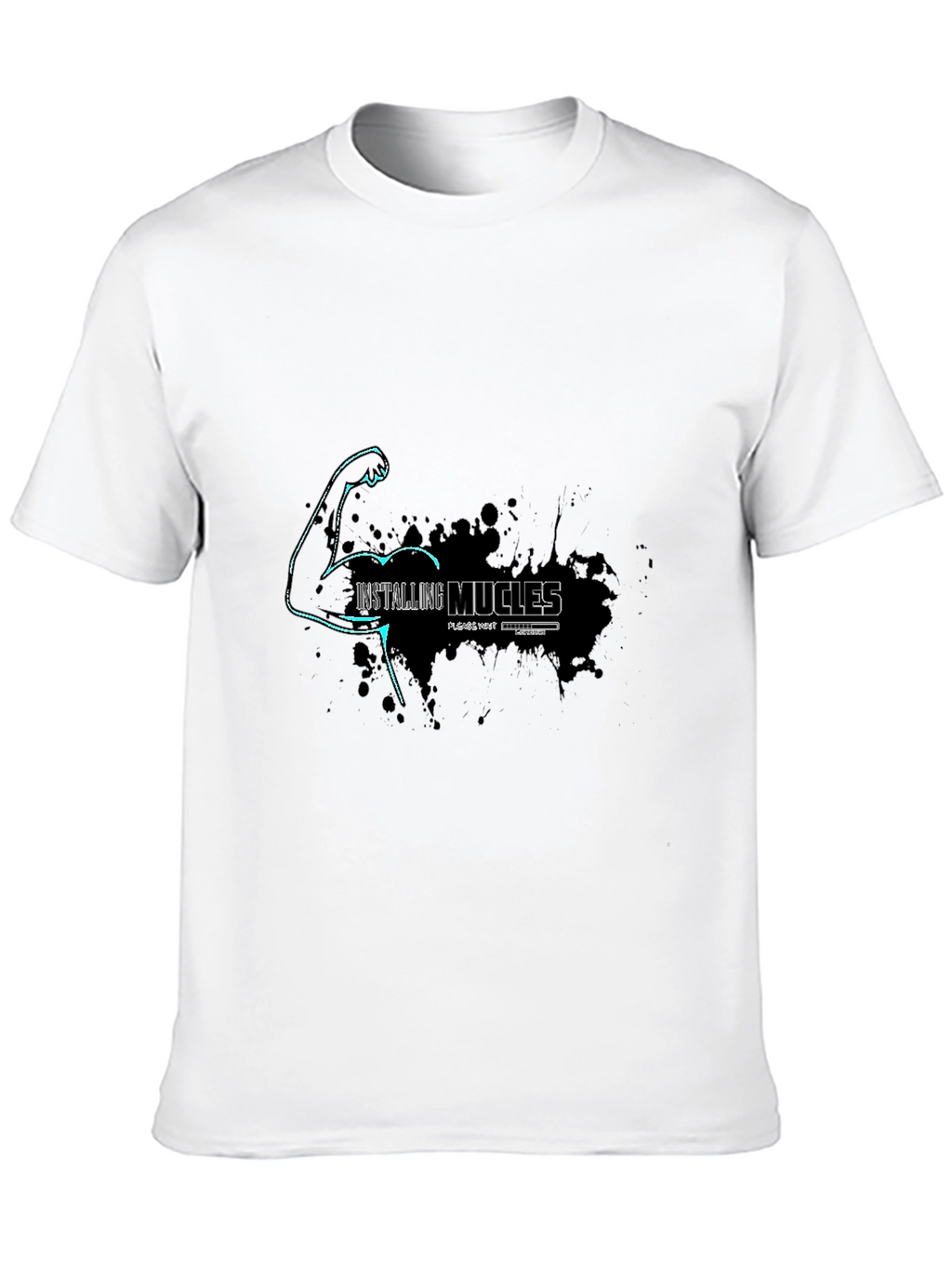 Installing Muscles T-Shirt: Humorous Fitness Graphic Tee