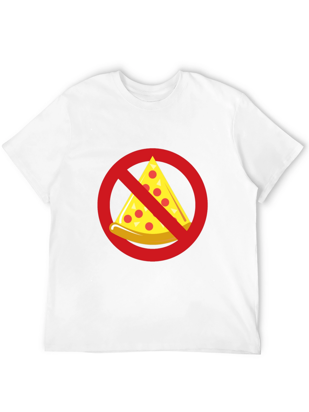 No Pizza Black T-Shirt - Novelty Graphic Tee