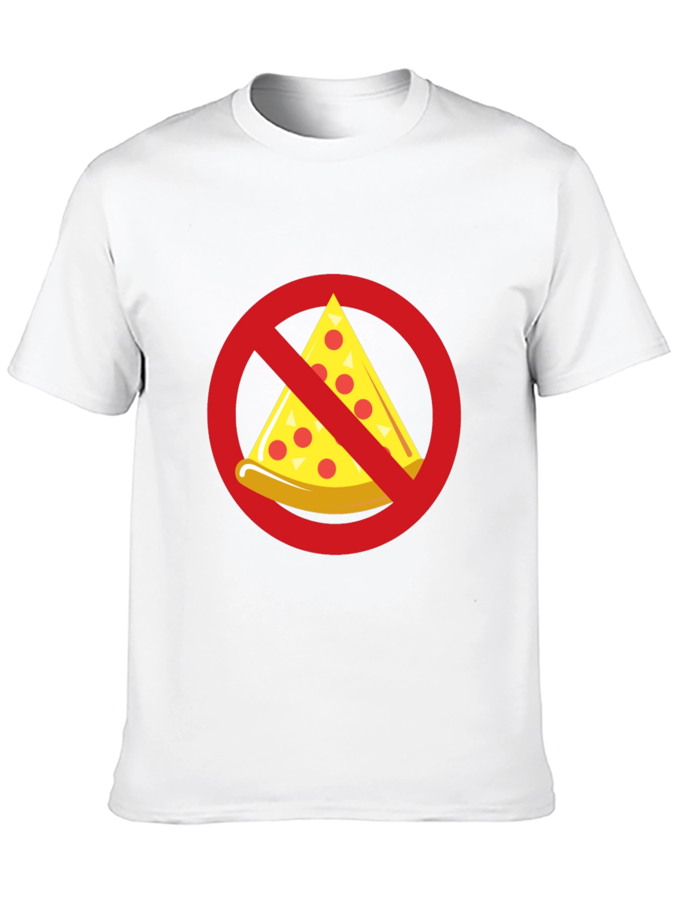 No Pizza Black T-Shirt - Novelty Graphic Tee