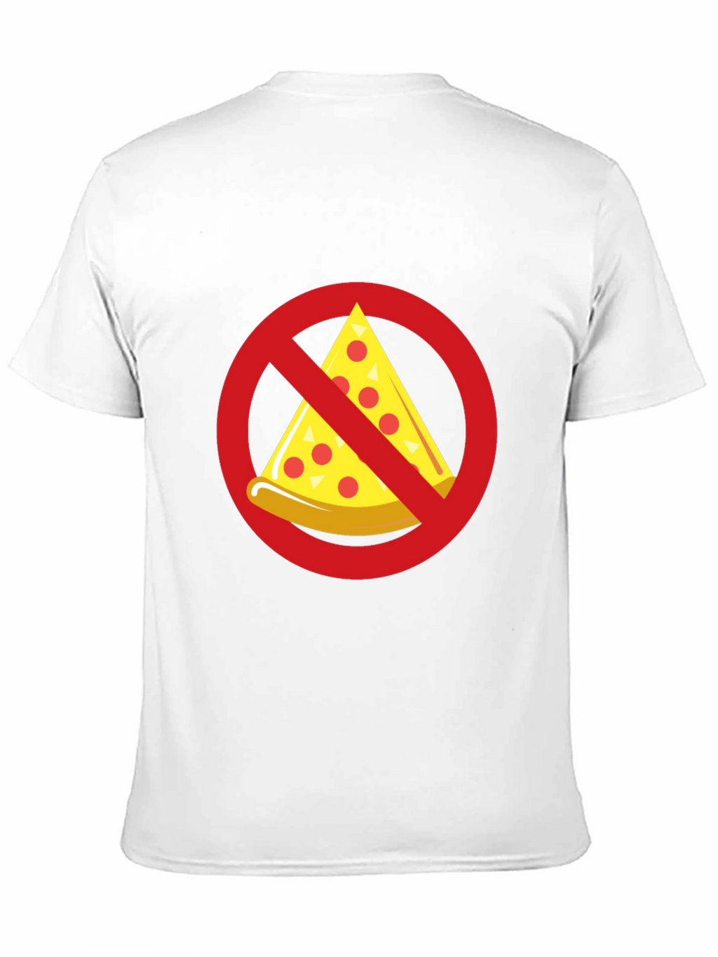 No Pizza Black T-Shirt - Novelty Graphic Tee