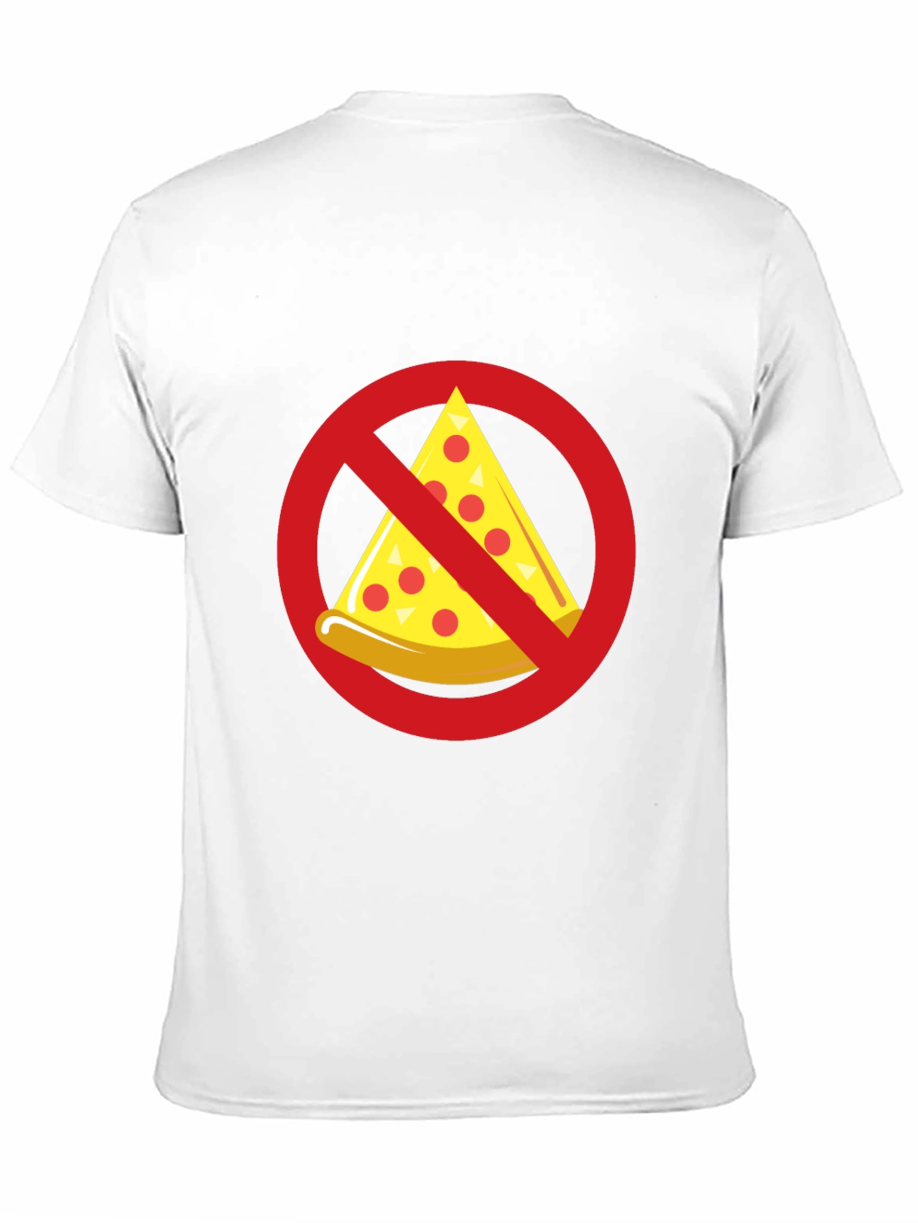 No Pizza Black T-Shirt - Novelty Graphic Tee